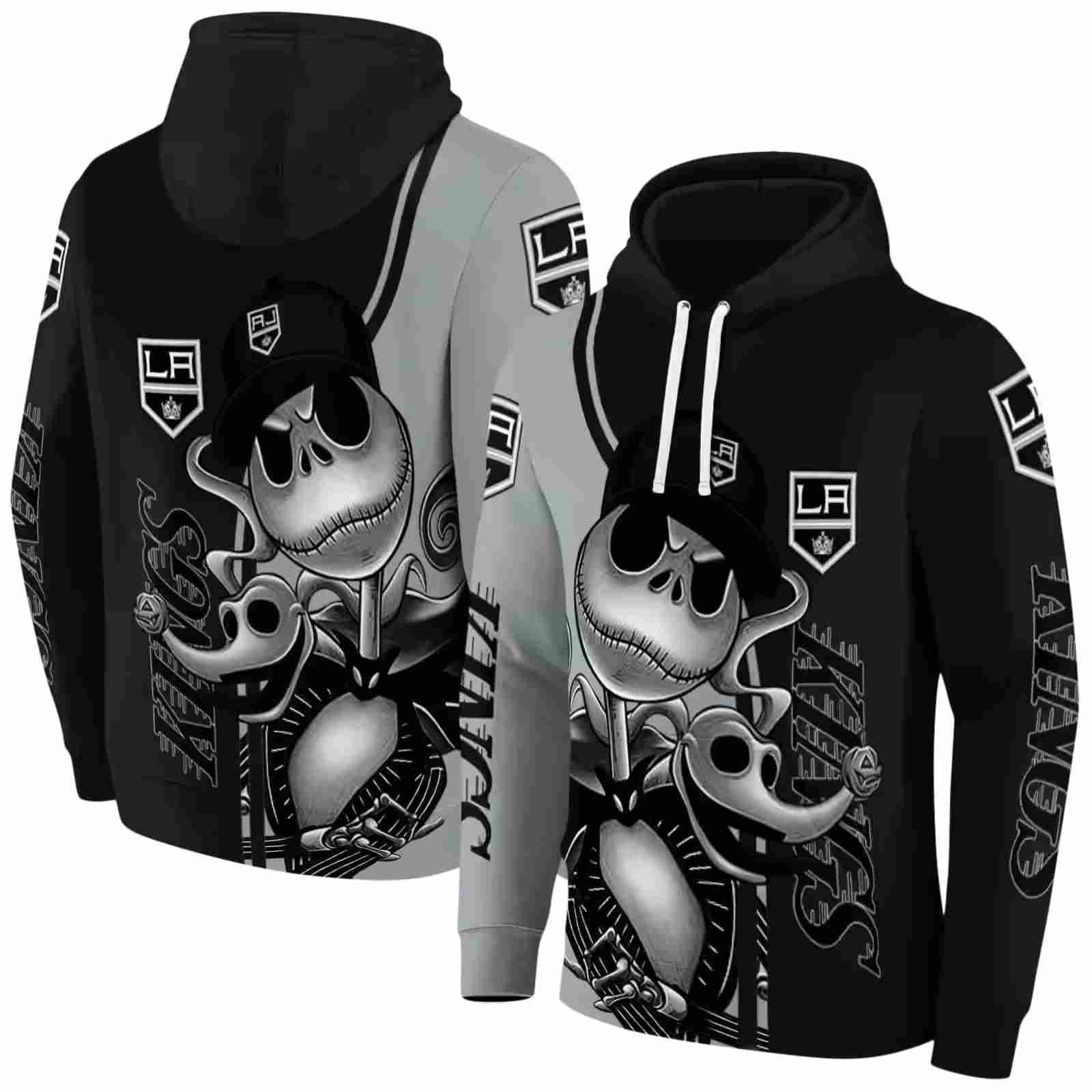 los angeles kings jack skellington black hoodie fashion forward