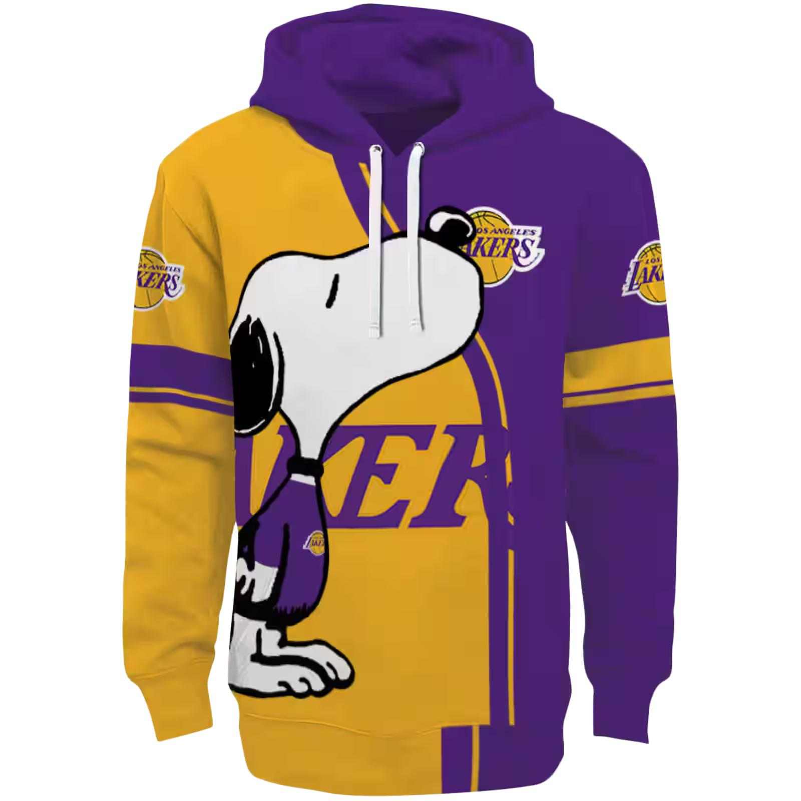 Los Angeles Lakers Playful Snoopy Purple Hoodie