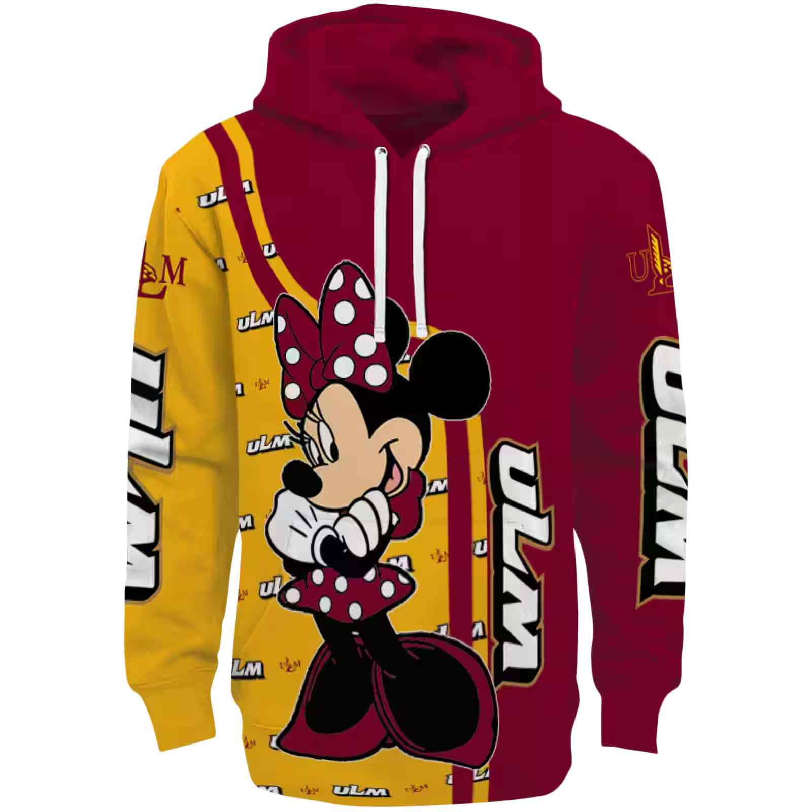 Louisiana-Monroe Warhawks Minnie Mouse Red Hoodie