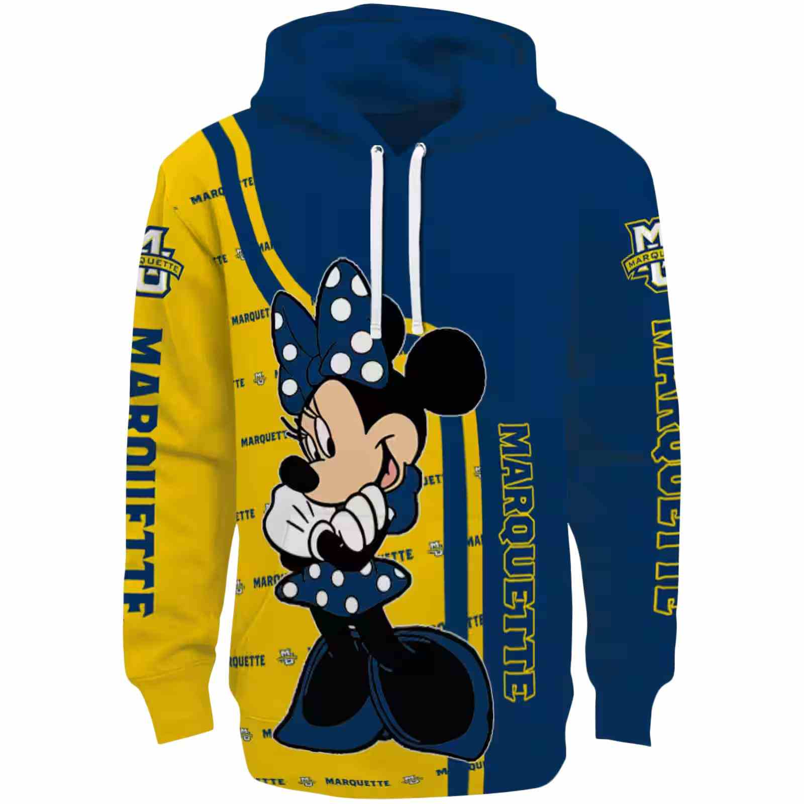 Marquette Golden Eagles Minnie Mouse Blue Hoodie