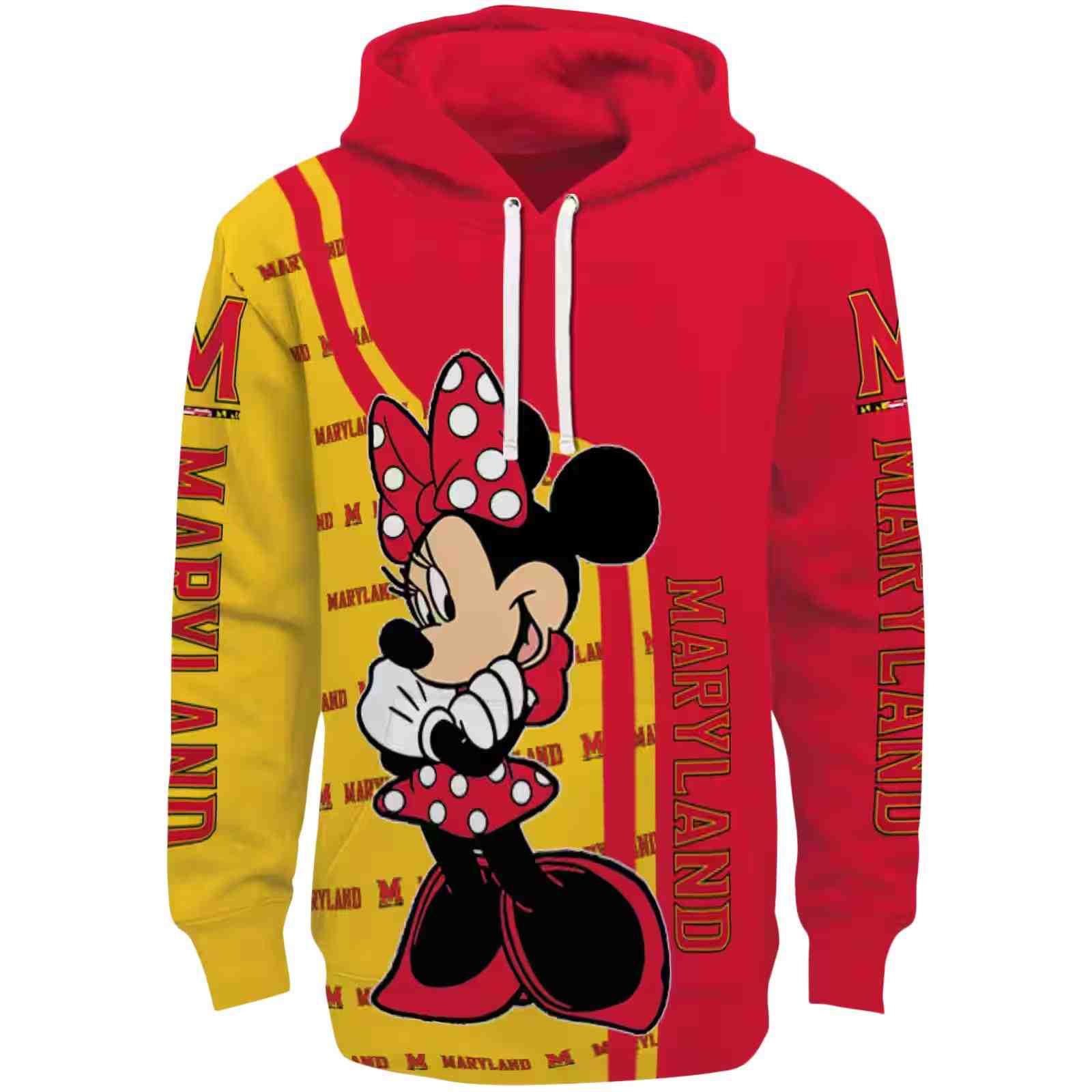 Maryland Terrapins Minnie Mouse Red Hoodie