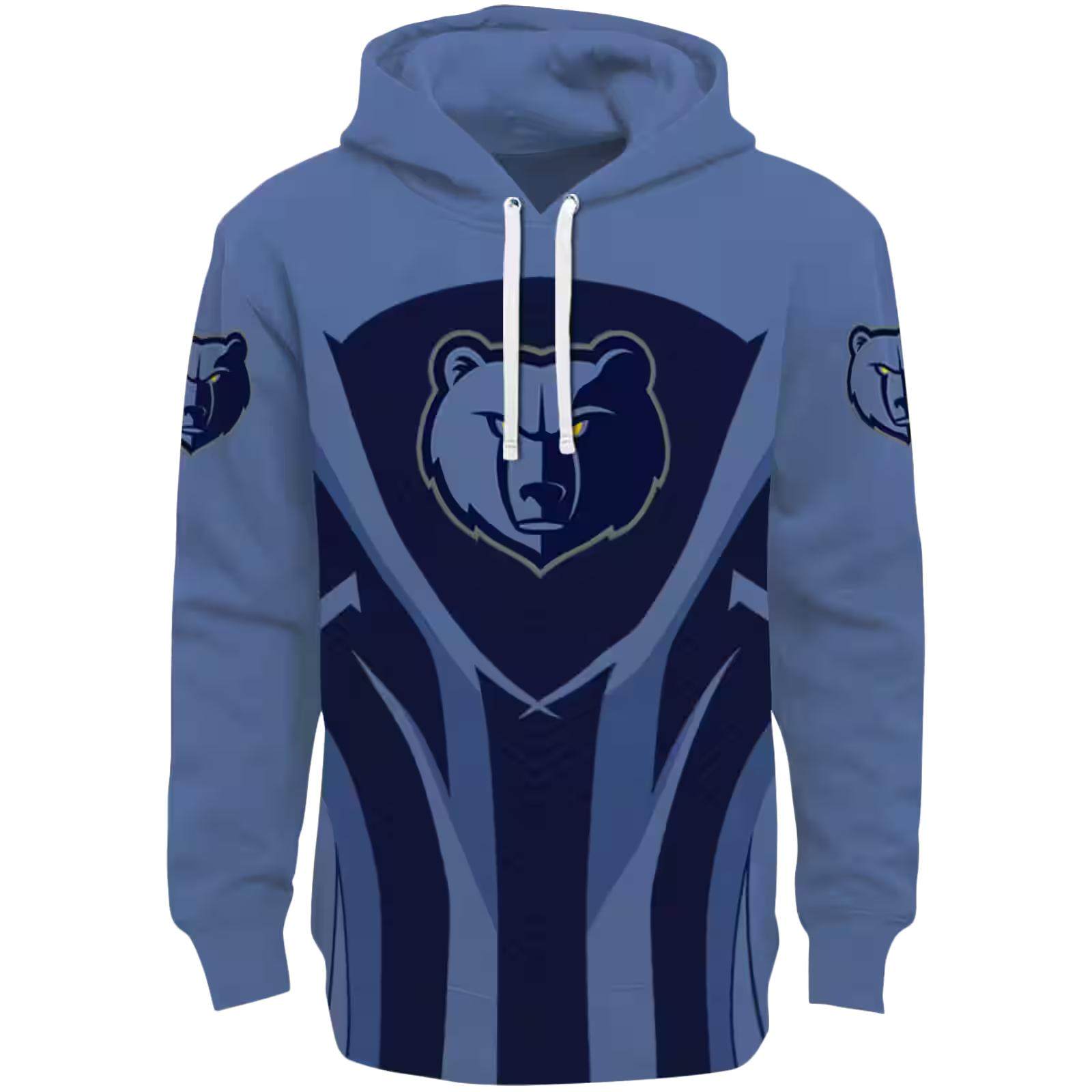 Memphis Grizzlies Concentric Lines Blue Black Hoodie