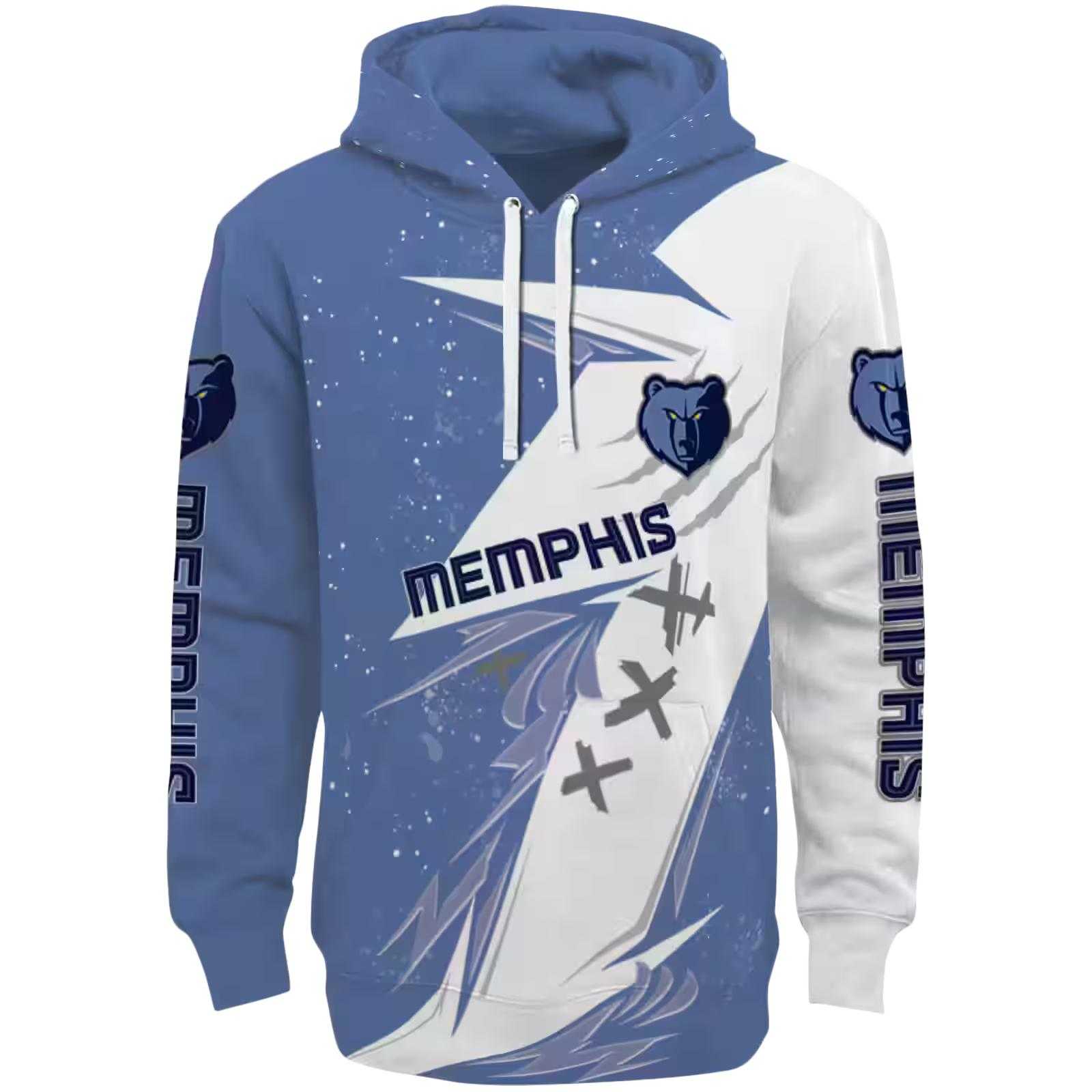 Memphis Grizzlies Dynamic Slash Blue White Hoodie