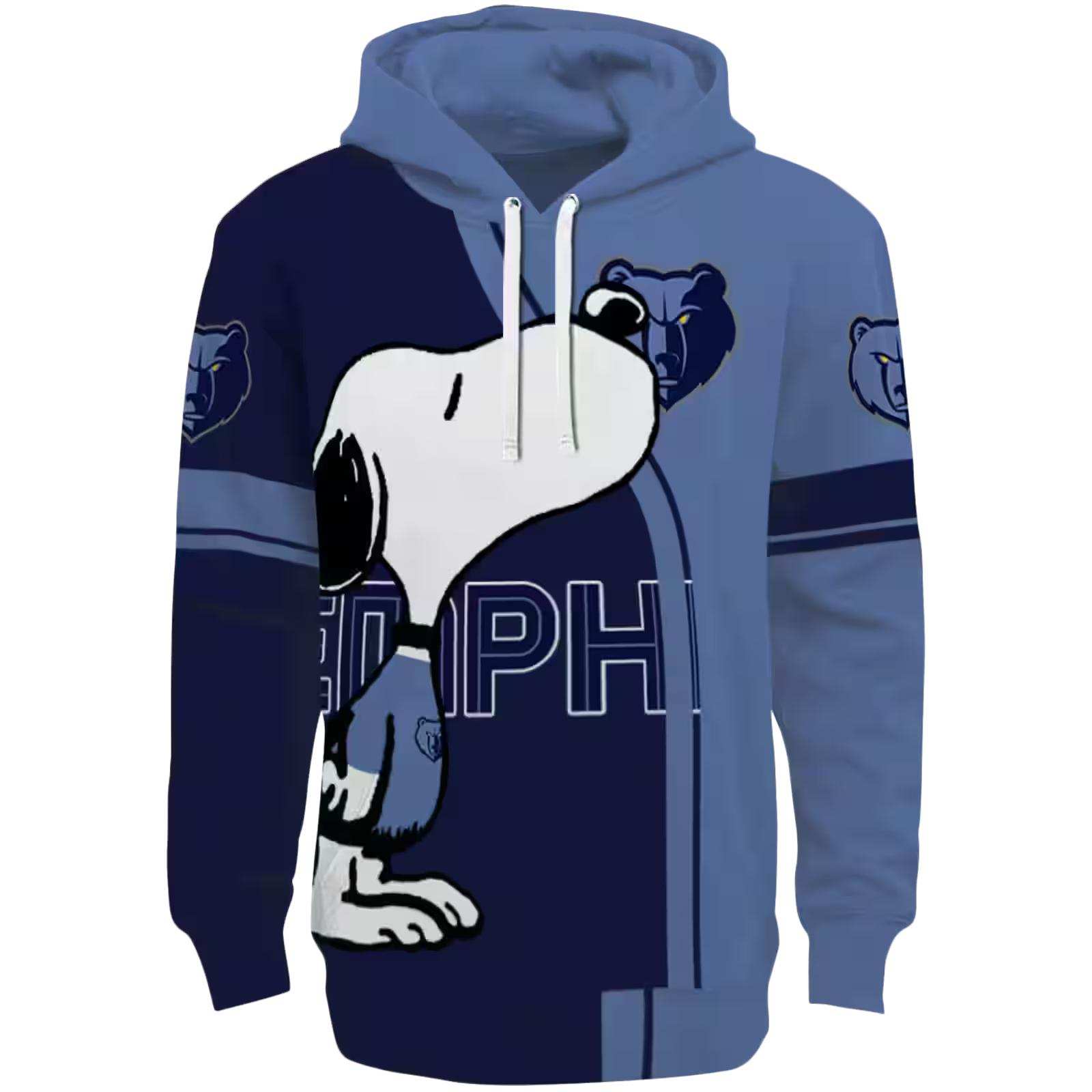 Memphis Grizzlies Playful Snoopy Blue Hoodie