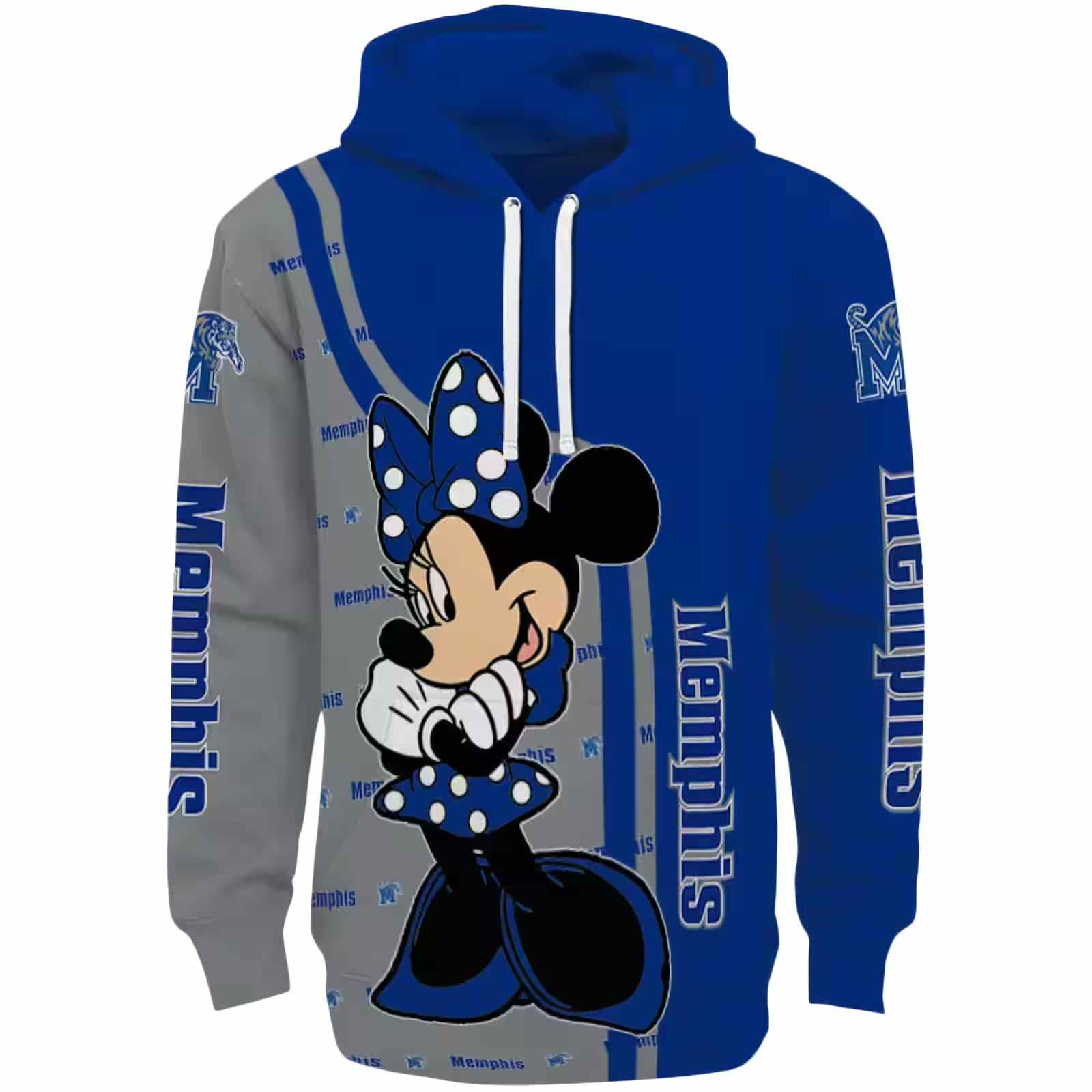 Memphis Tigers Minnie Mouse Blue Hoodie