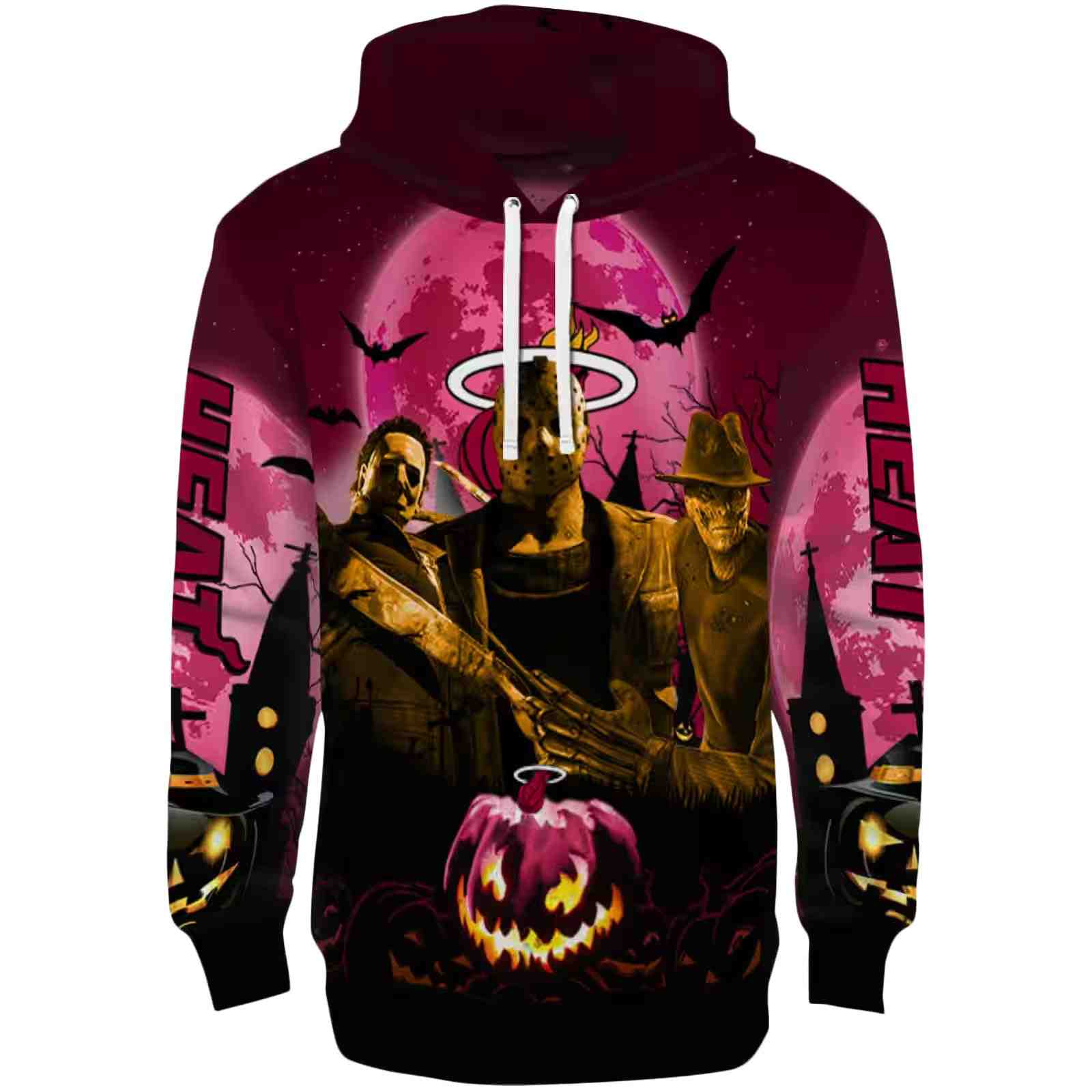 Miami Heat Halloween Vibes Red Black Hoodie