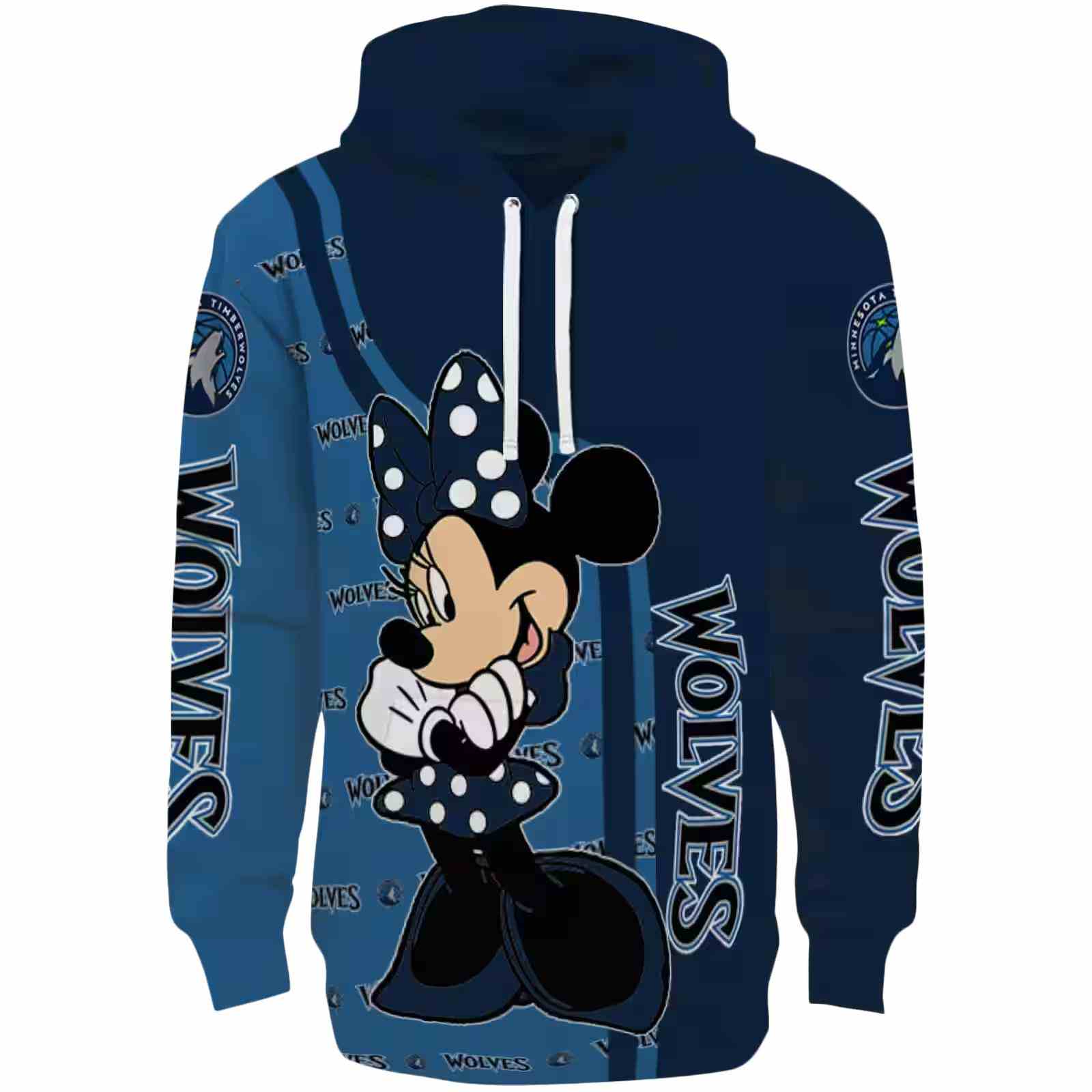 Minnesota Timberwolves Minnie Mouse Midnight Blue Hoodie