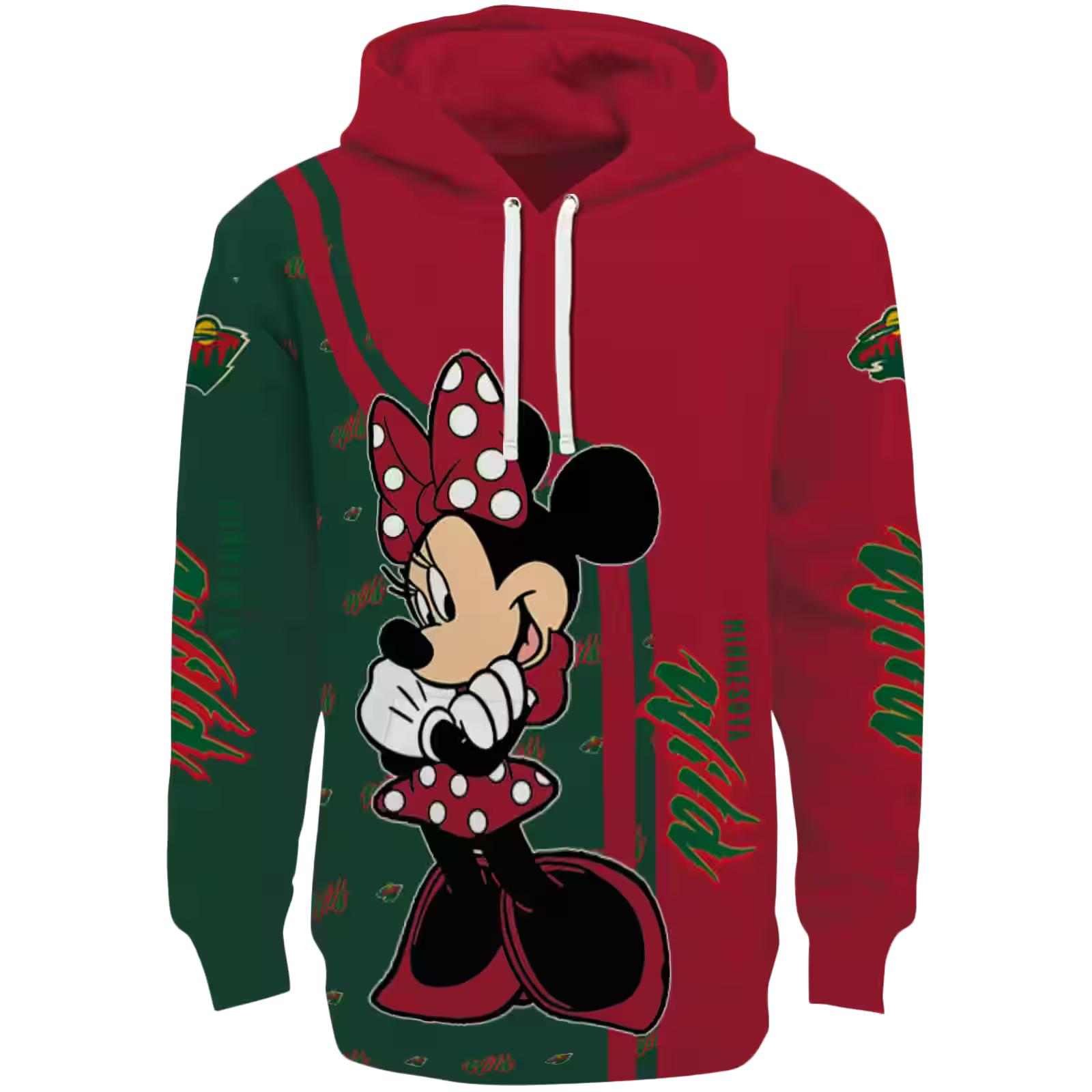 Minnesota Wild Minnie Mouse Red Hoodie