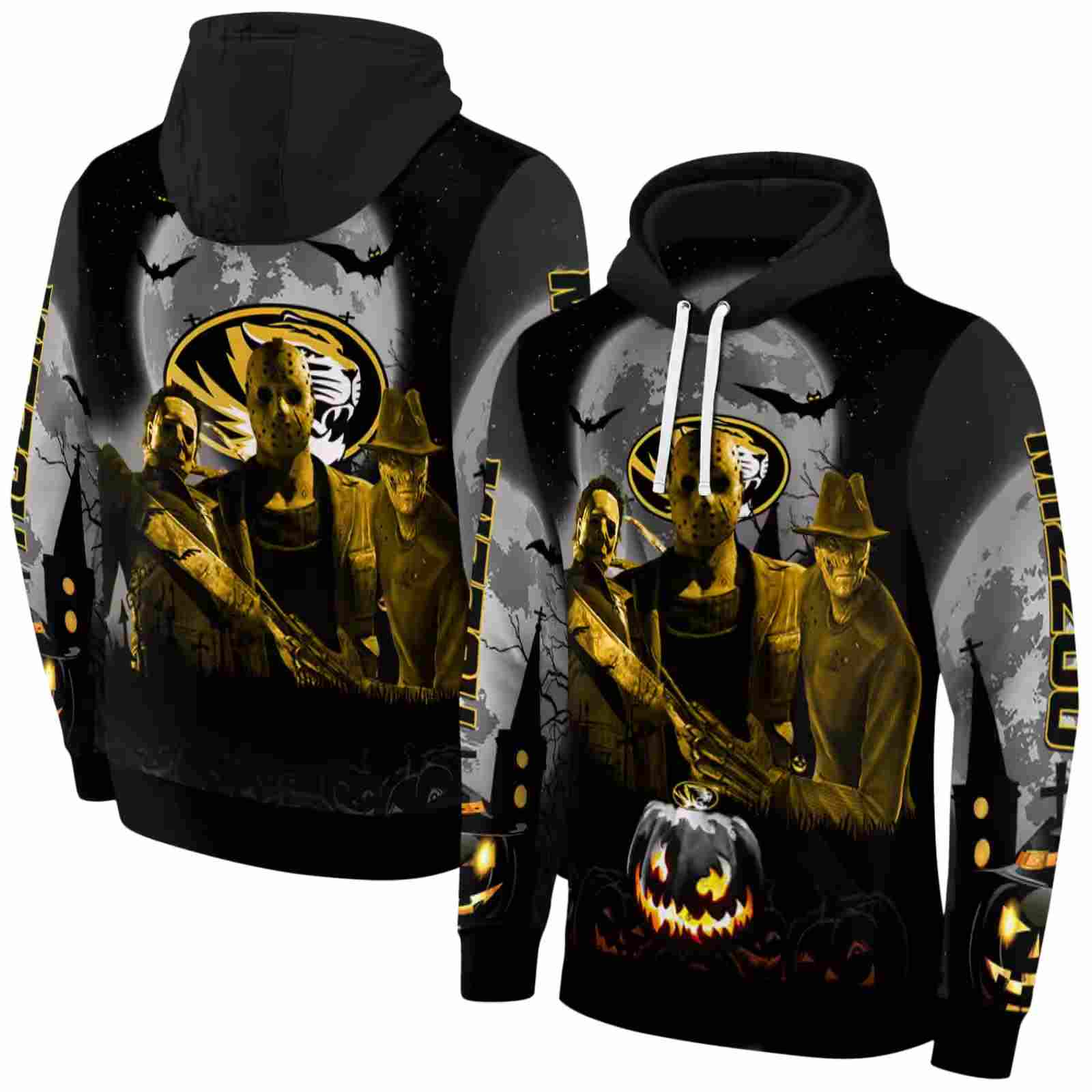 missouri tigers halloween vibes black hoodie fashion forward