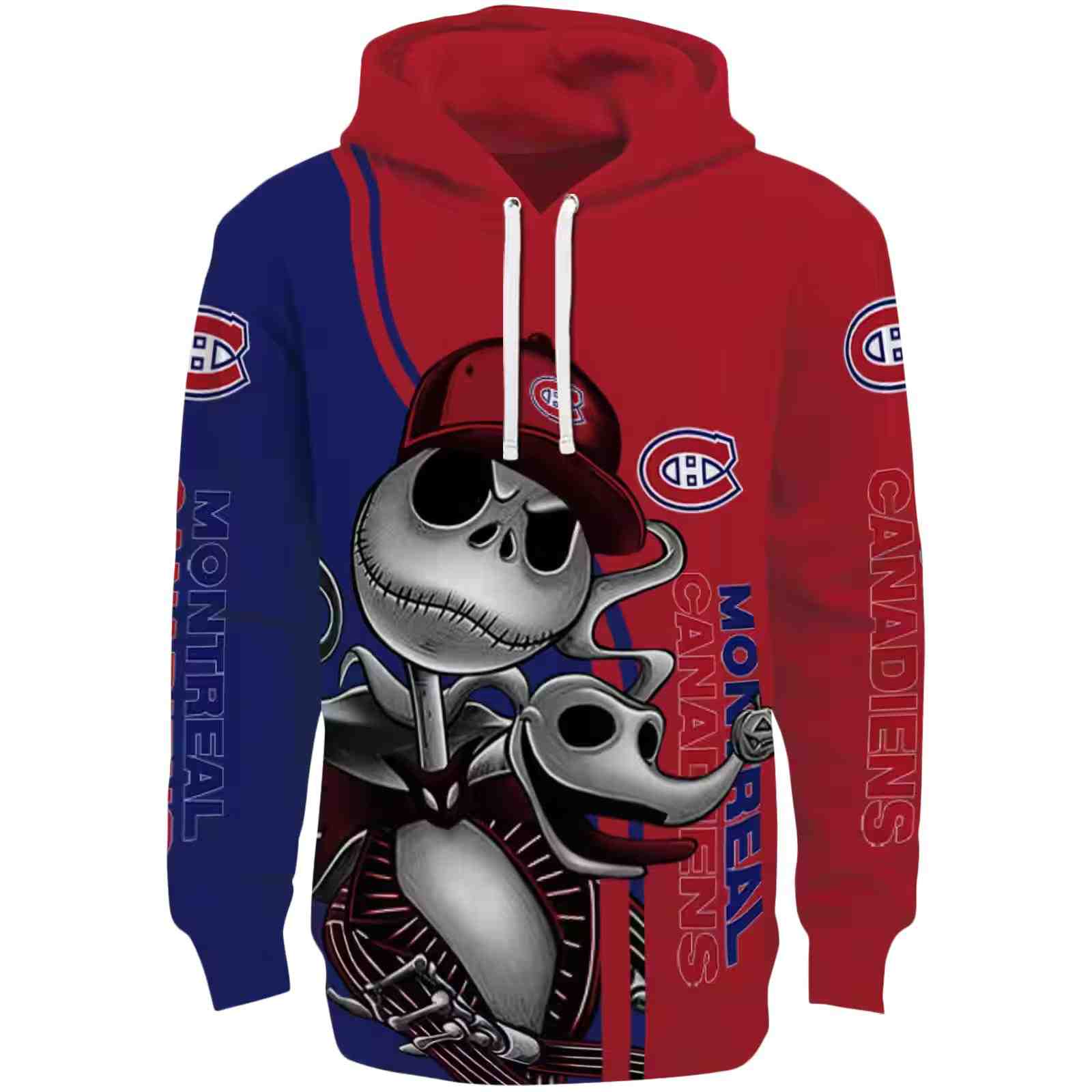 Montreal Canadiens Jack Skellington Red Hoodie