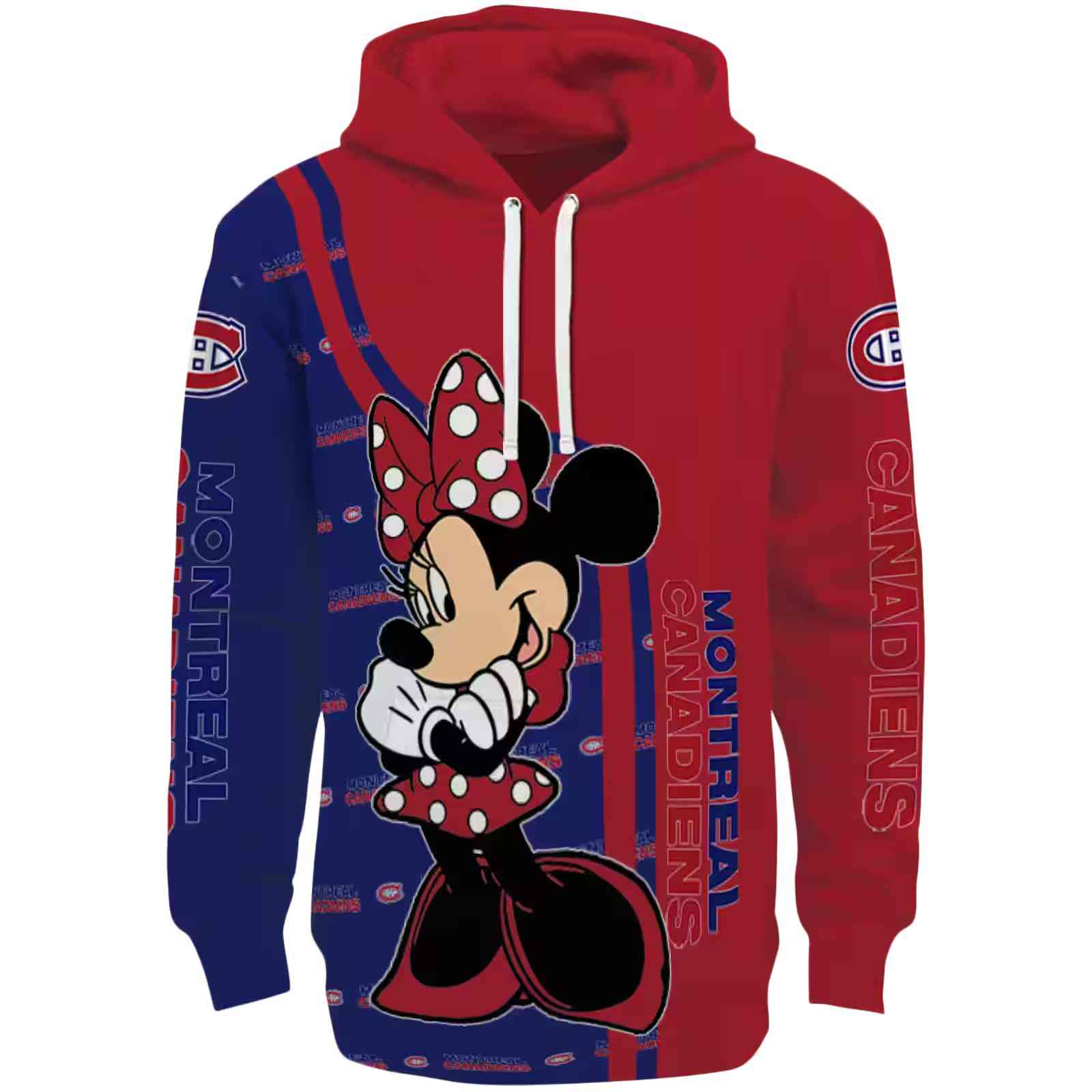 Montreal Canadiens Minnie Mouse Red Hoodie