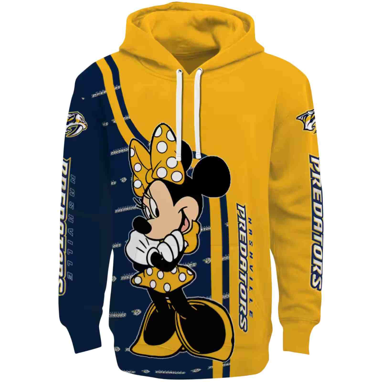 Nashville Predators Minnie Mouse Gold Hoodie