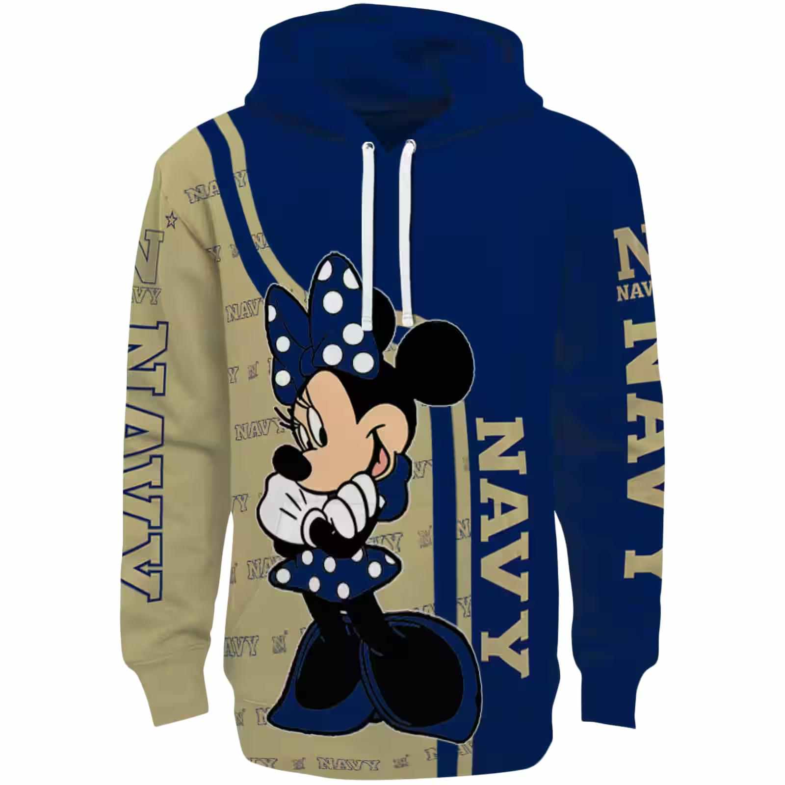 Navy Midshipmen Minnie Mouse Blue Hoodie