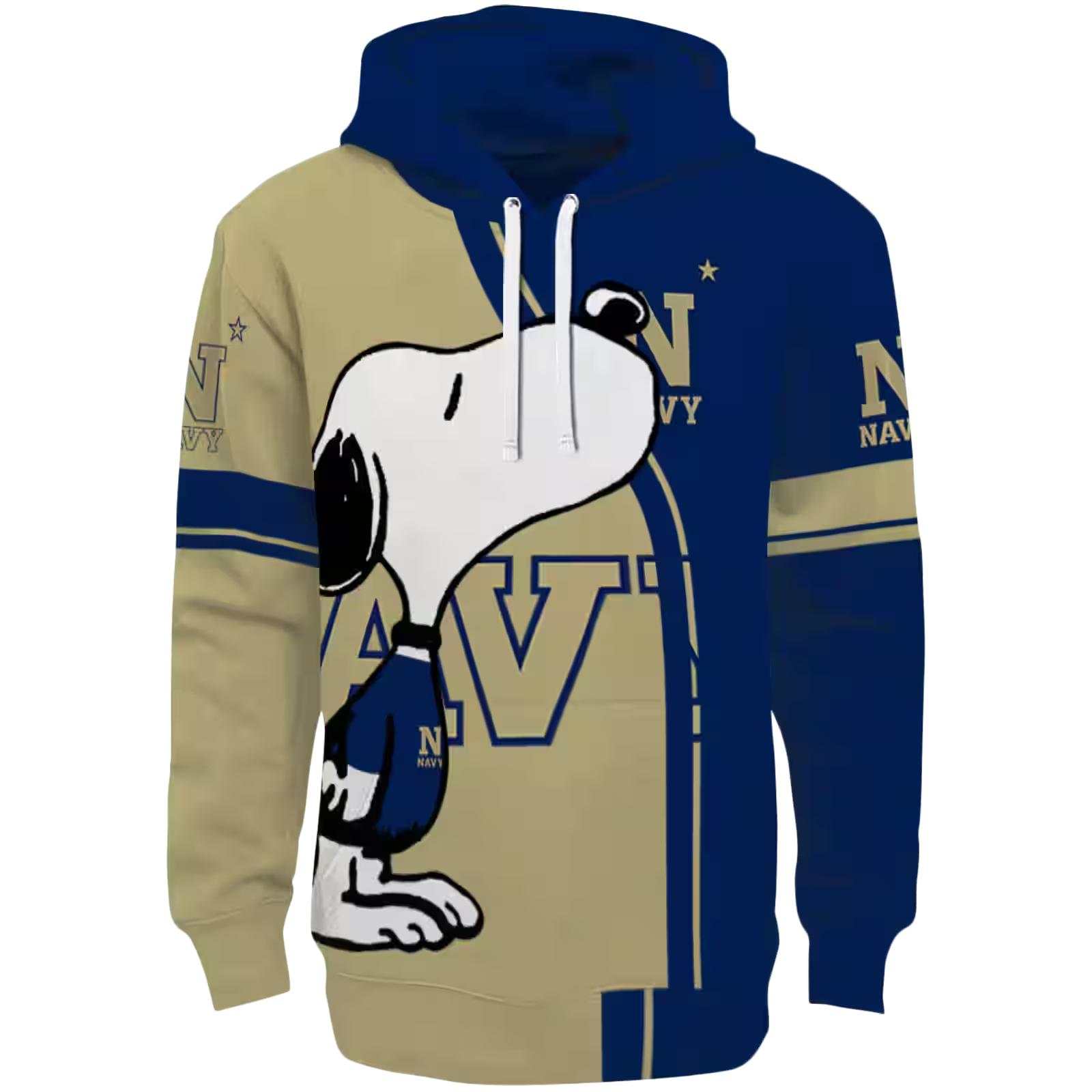 Navy Midshipmen Playful Snoopy Blue Hoodie