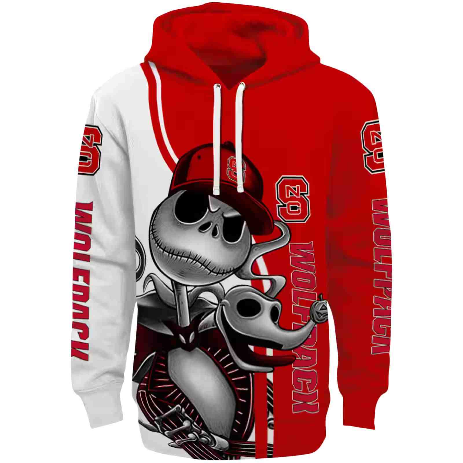 NC State Wolfpack Jack Skellington Red Hoodie