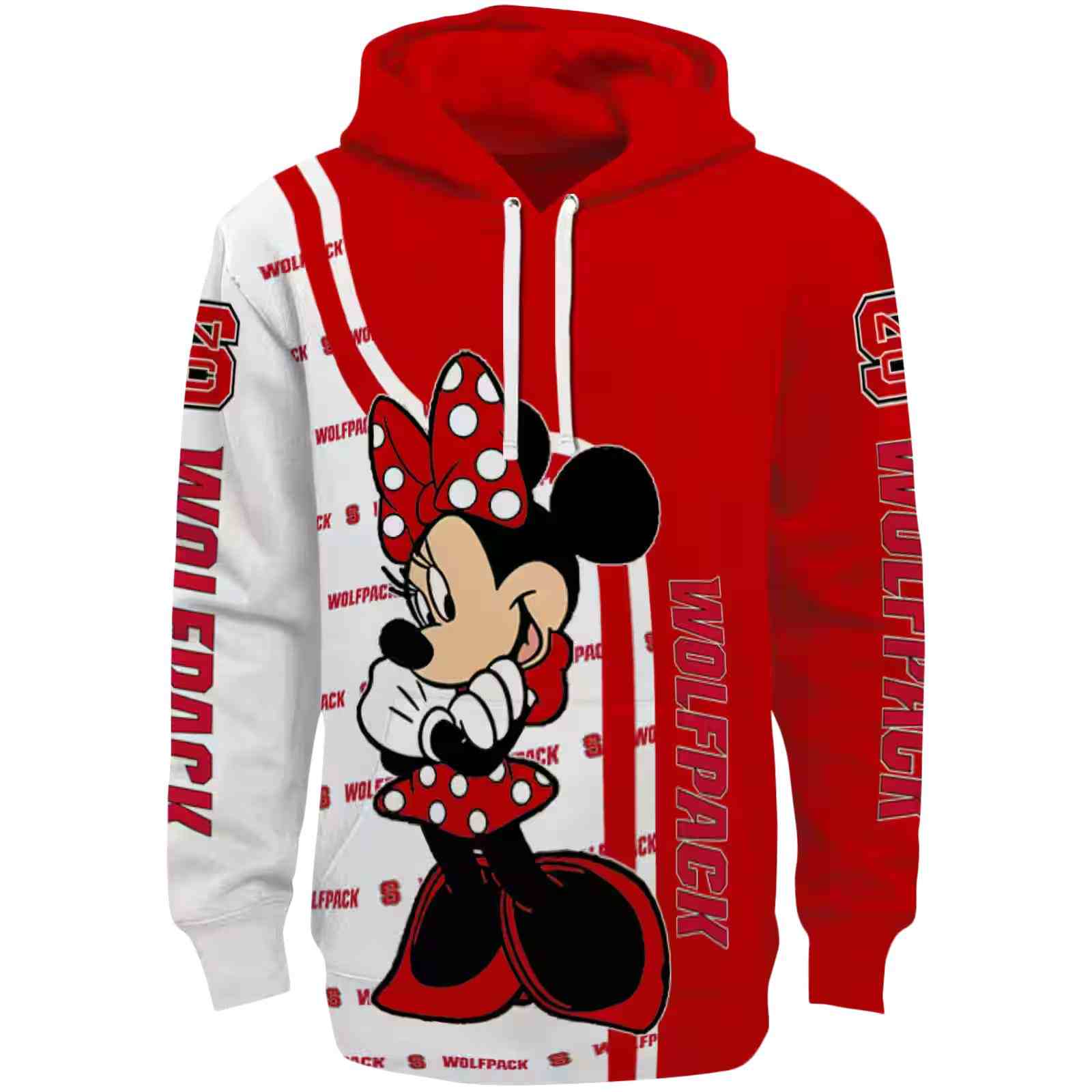 NC State Wolfpack Minnie Mouse Red Hoodie