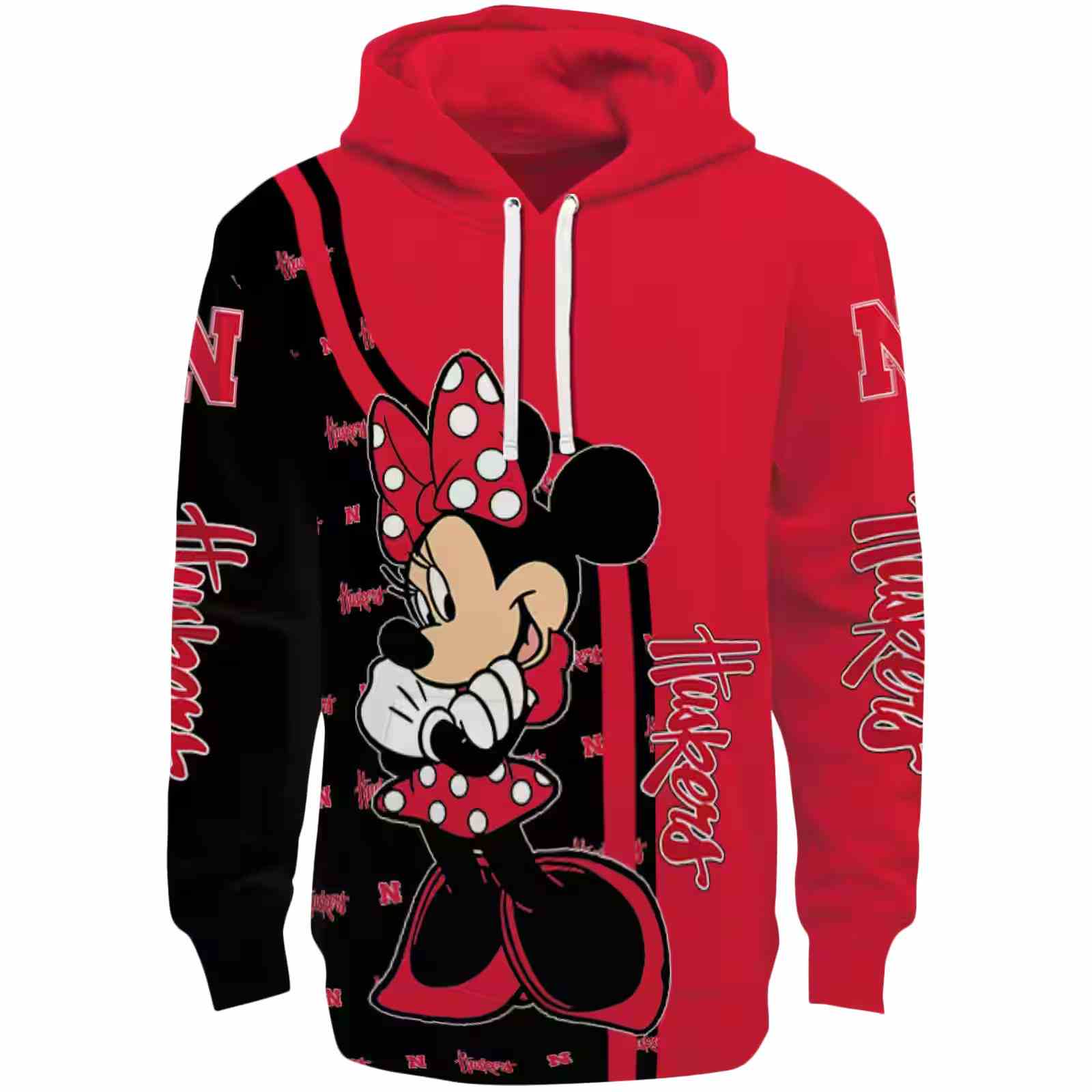 Nebraska Cornhuskers Minnie Mouse Red Hoodie