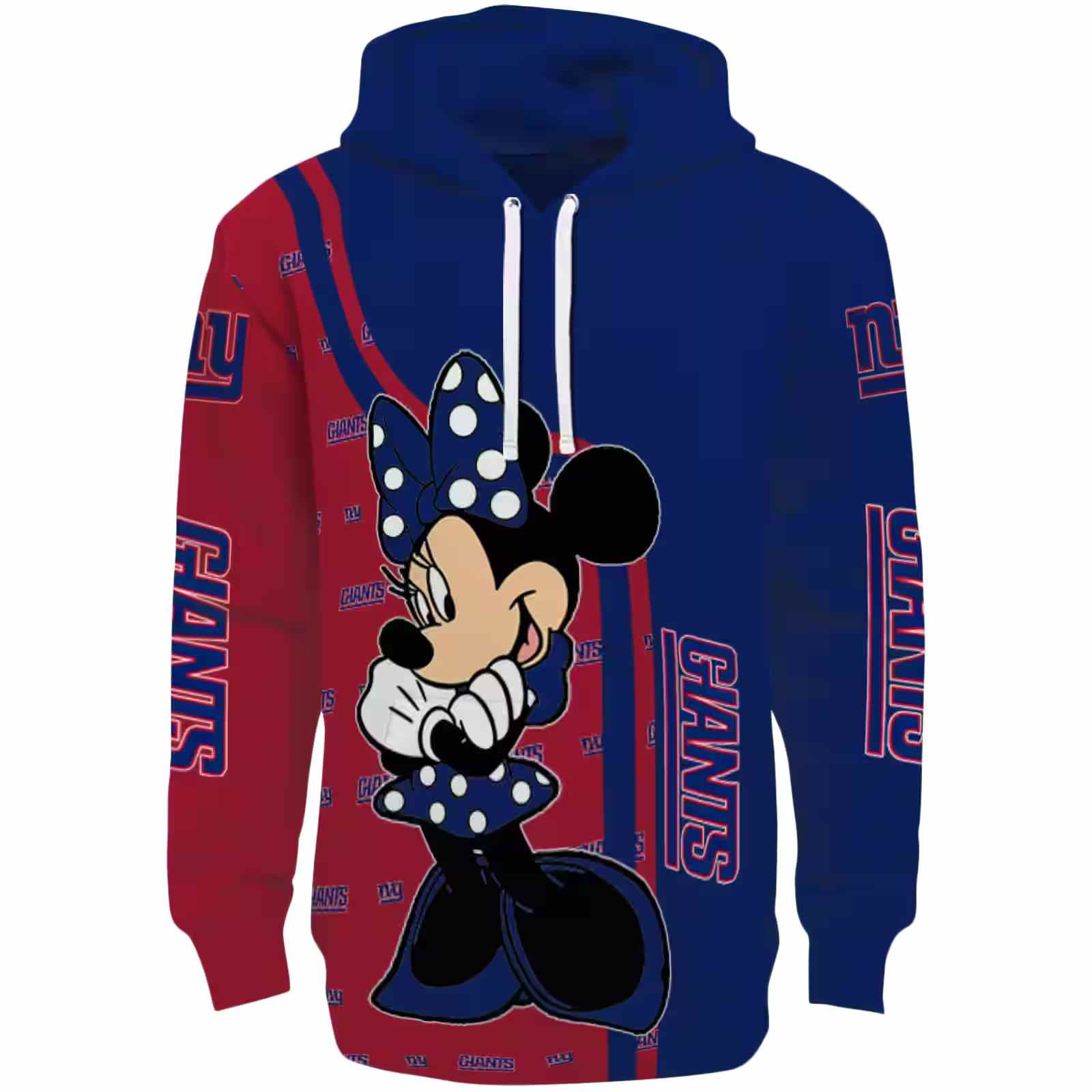 New York Giants Minnie Mouse Blue Hoodie