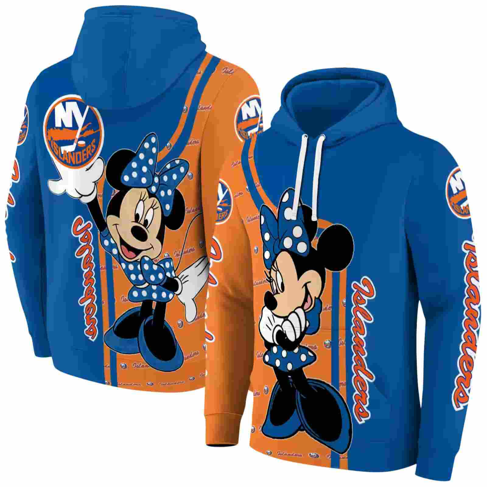 new york islanders minnie mouse blue hoodie fashion forward