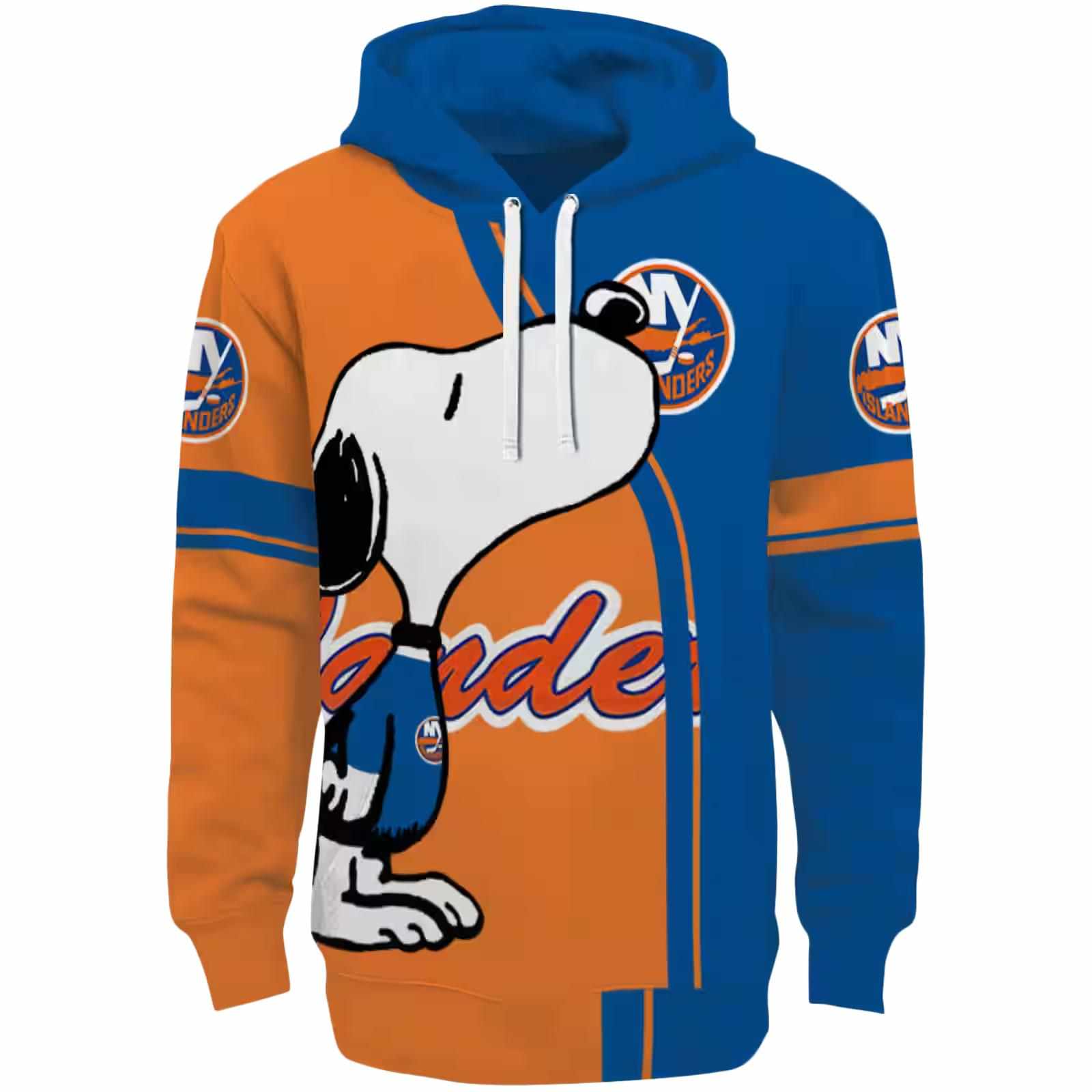 New York Islanders Playful Snoopy Blue Hoodie