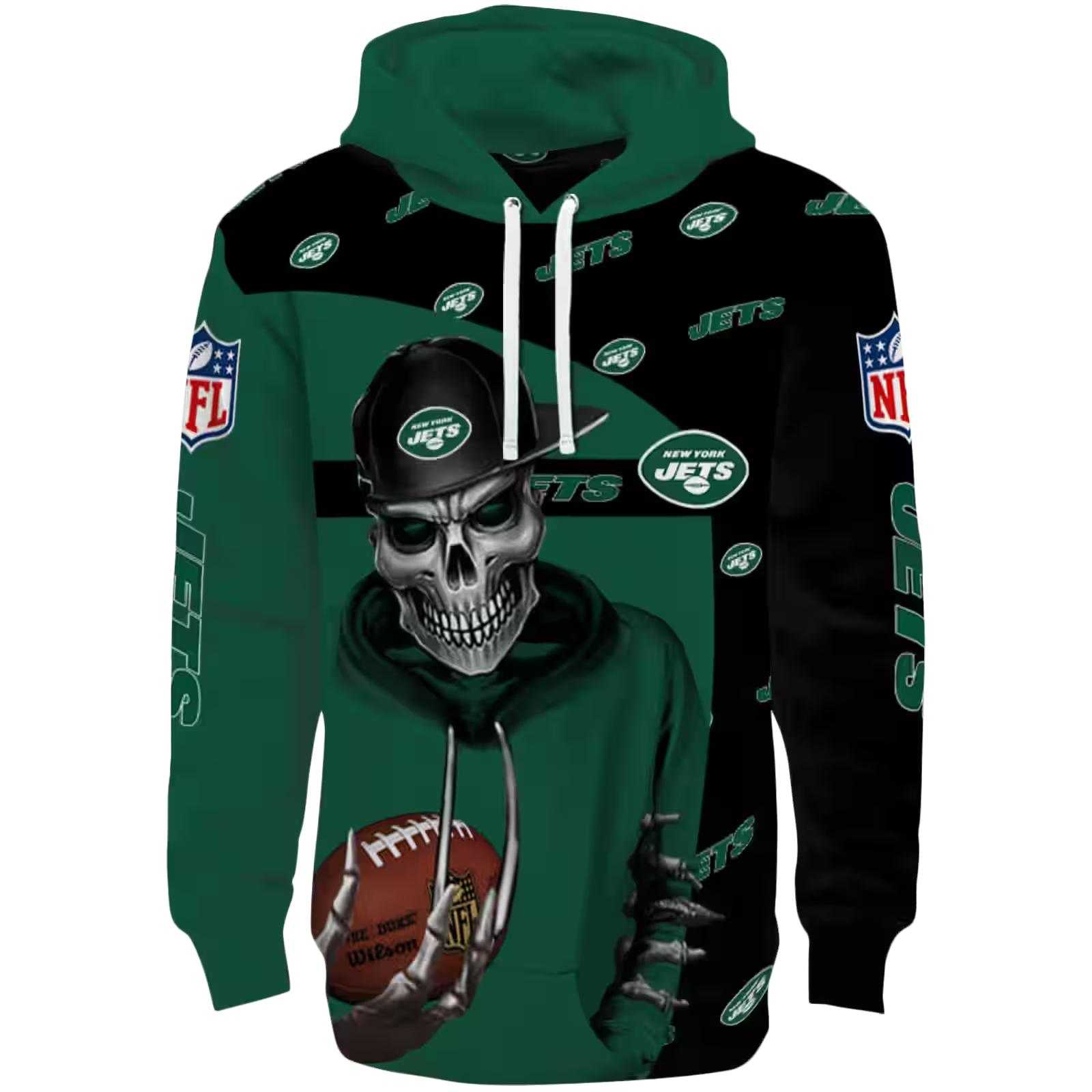 New York Jets Grim Vibe Green Black Hoodie