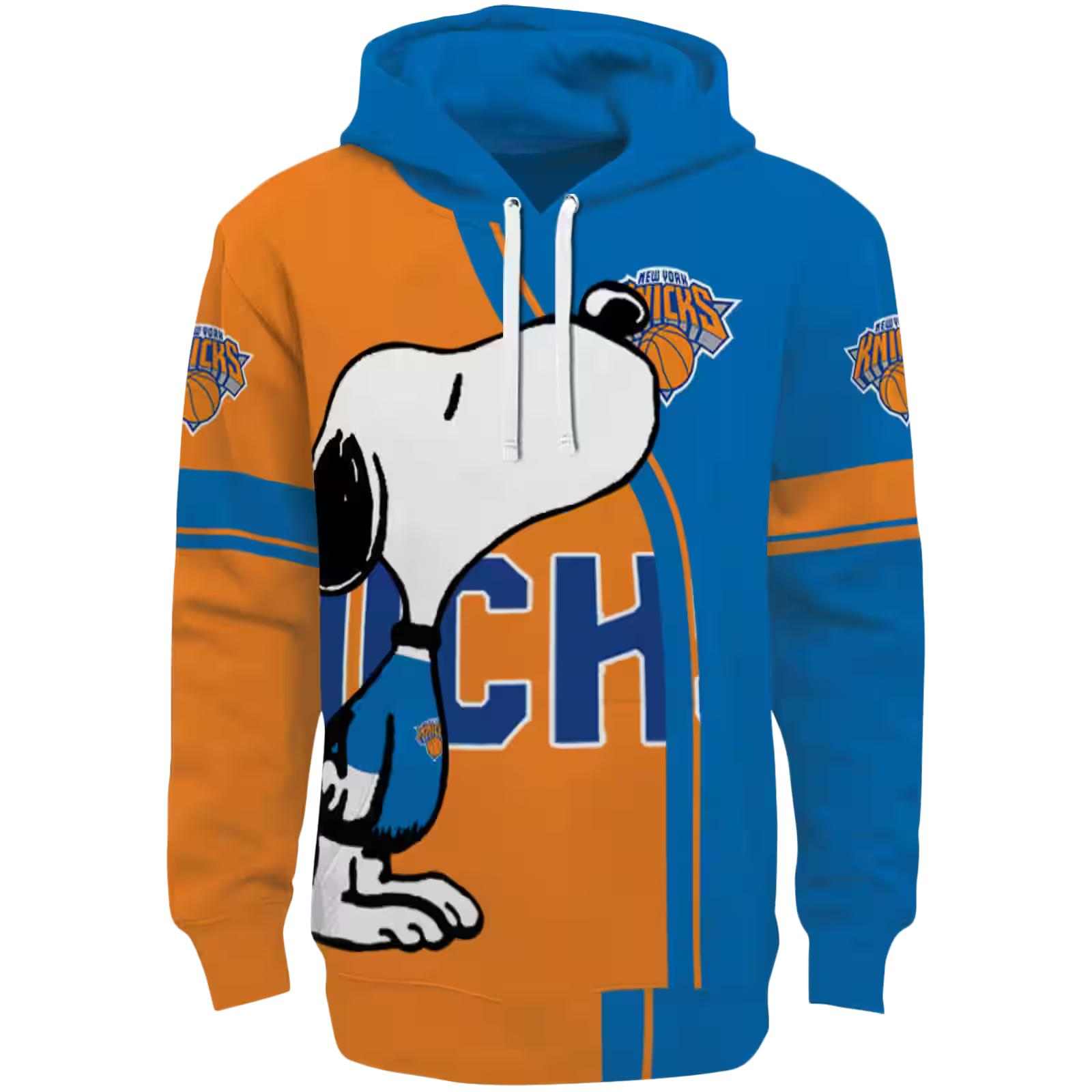 New York Knicks Playful Snoopy Blue Hoodie