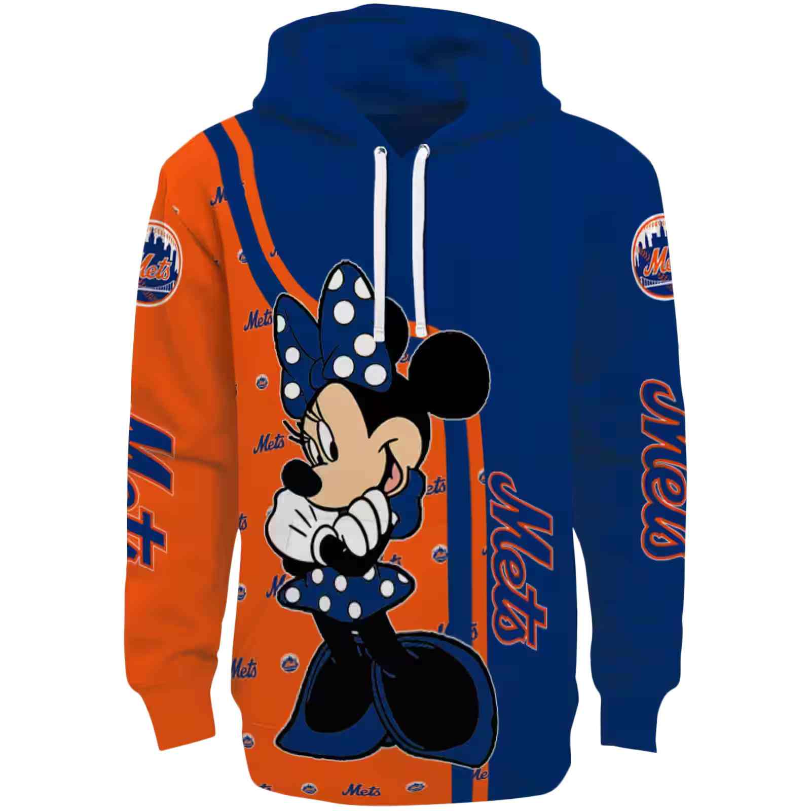 New York Mets Minnie Mouse Blue Hoodie