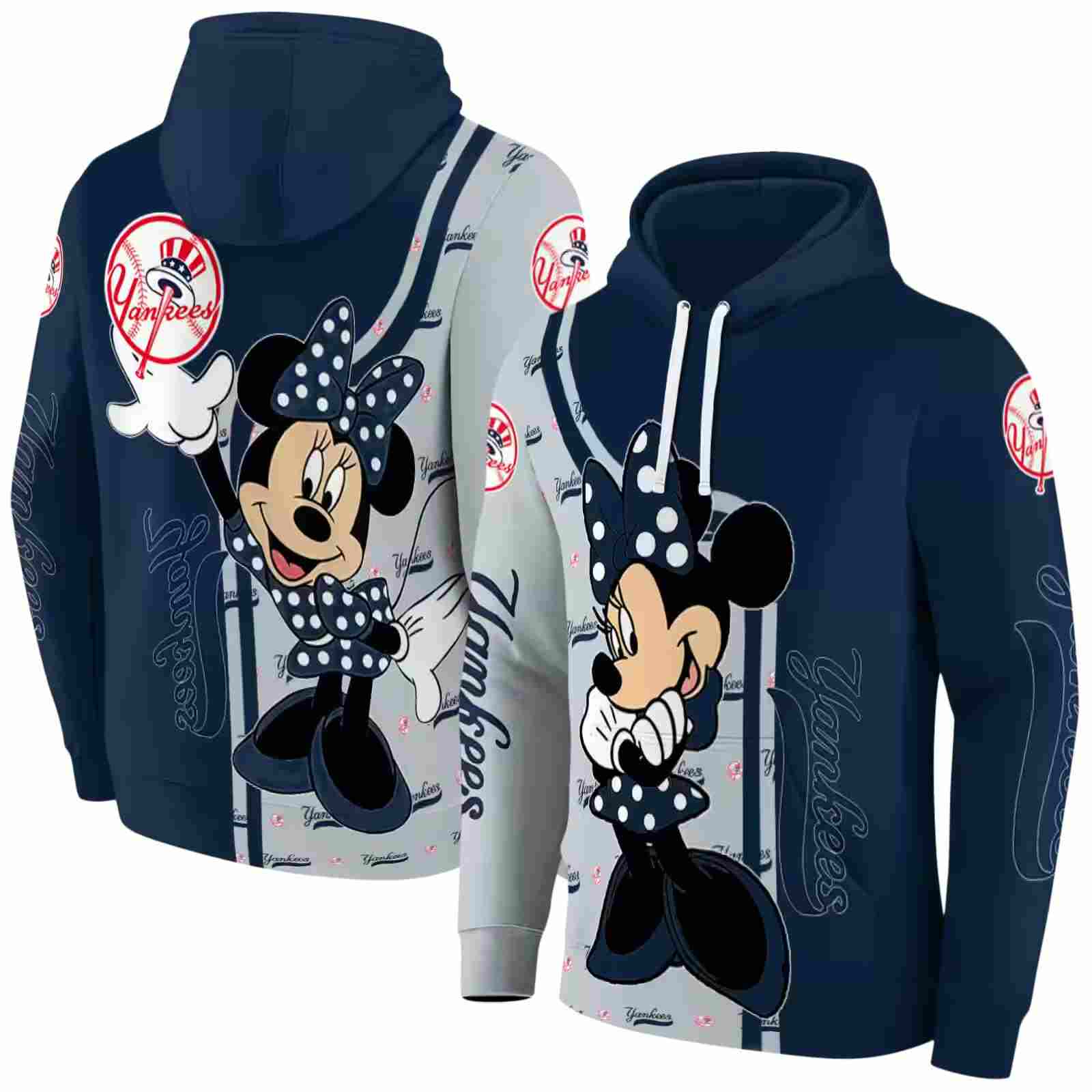 new york yankees minnie mouse navy hoodie fashion forward