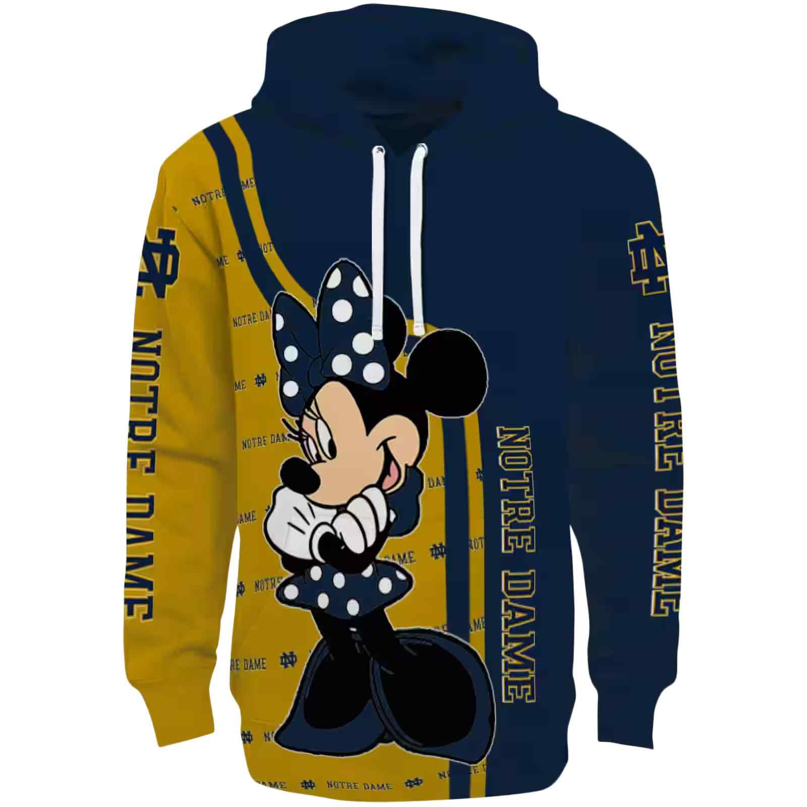Notre Dame Fighting Irish Minnie Mouse Navy Hoodie
