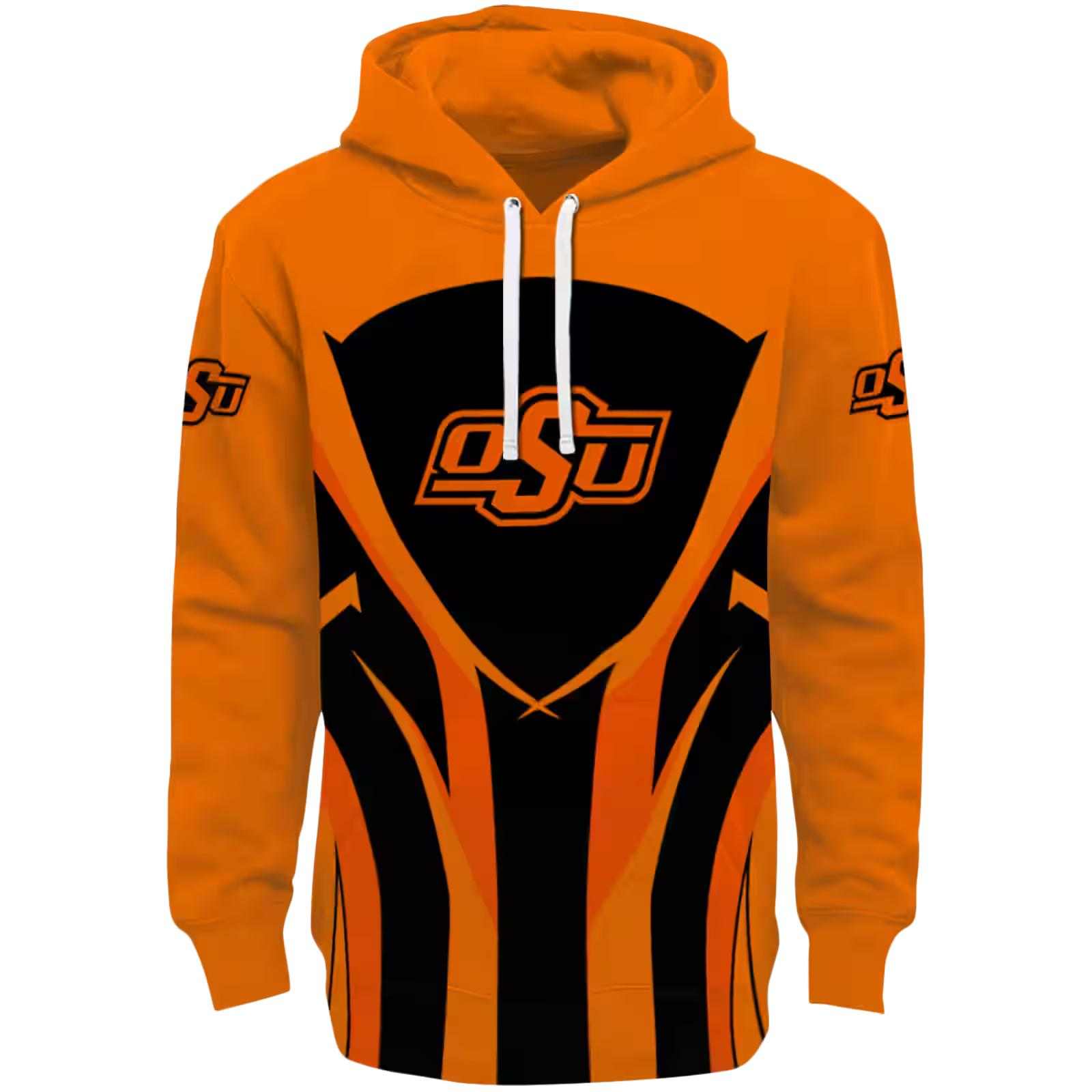 Oklahoma State Cowboys Concentric Lines Orange Black Hoodie