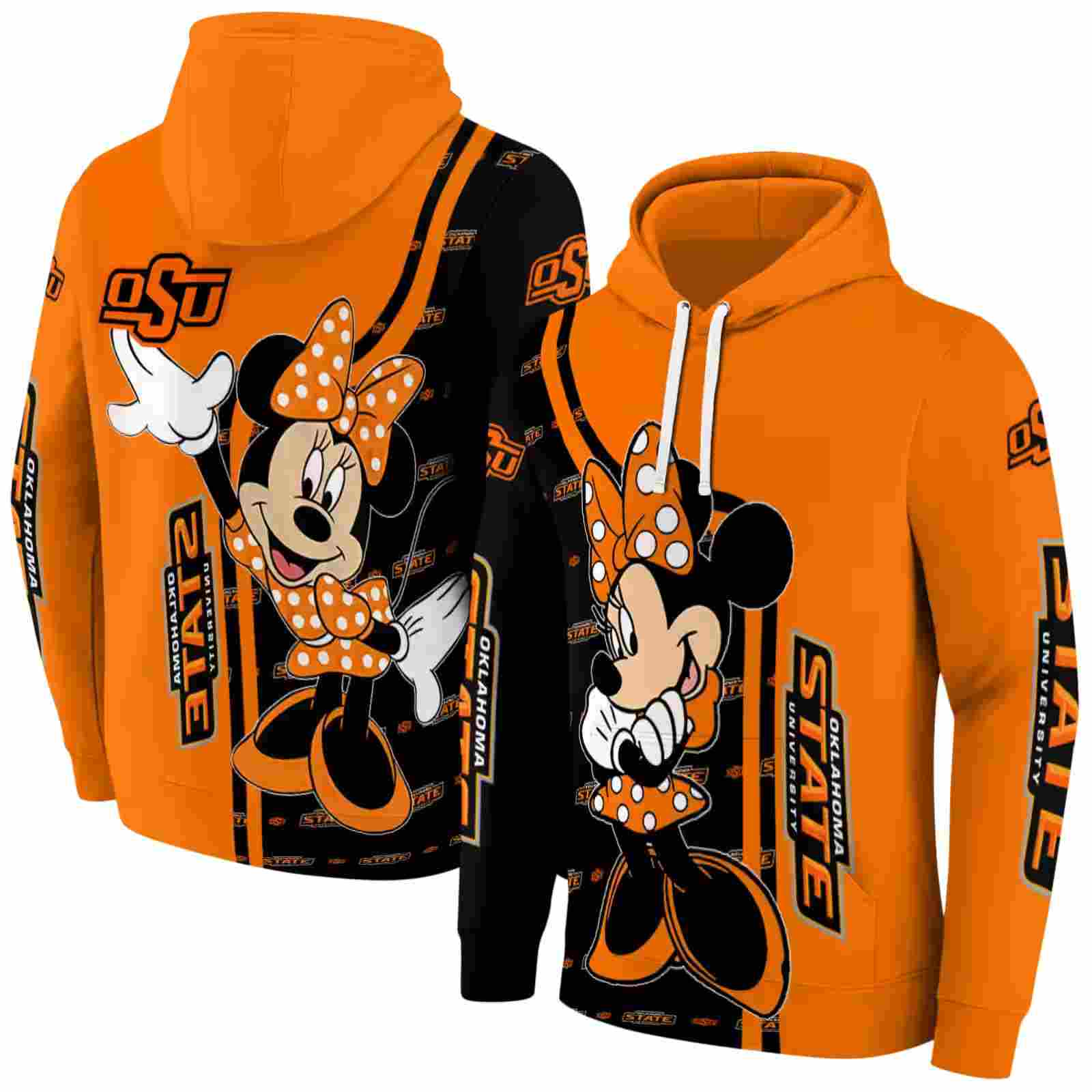oklahoma state cowboys minnie mouse orange hoodie fashion forward