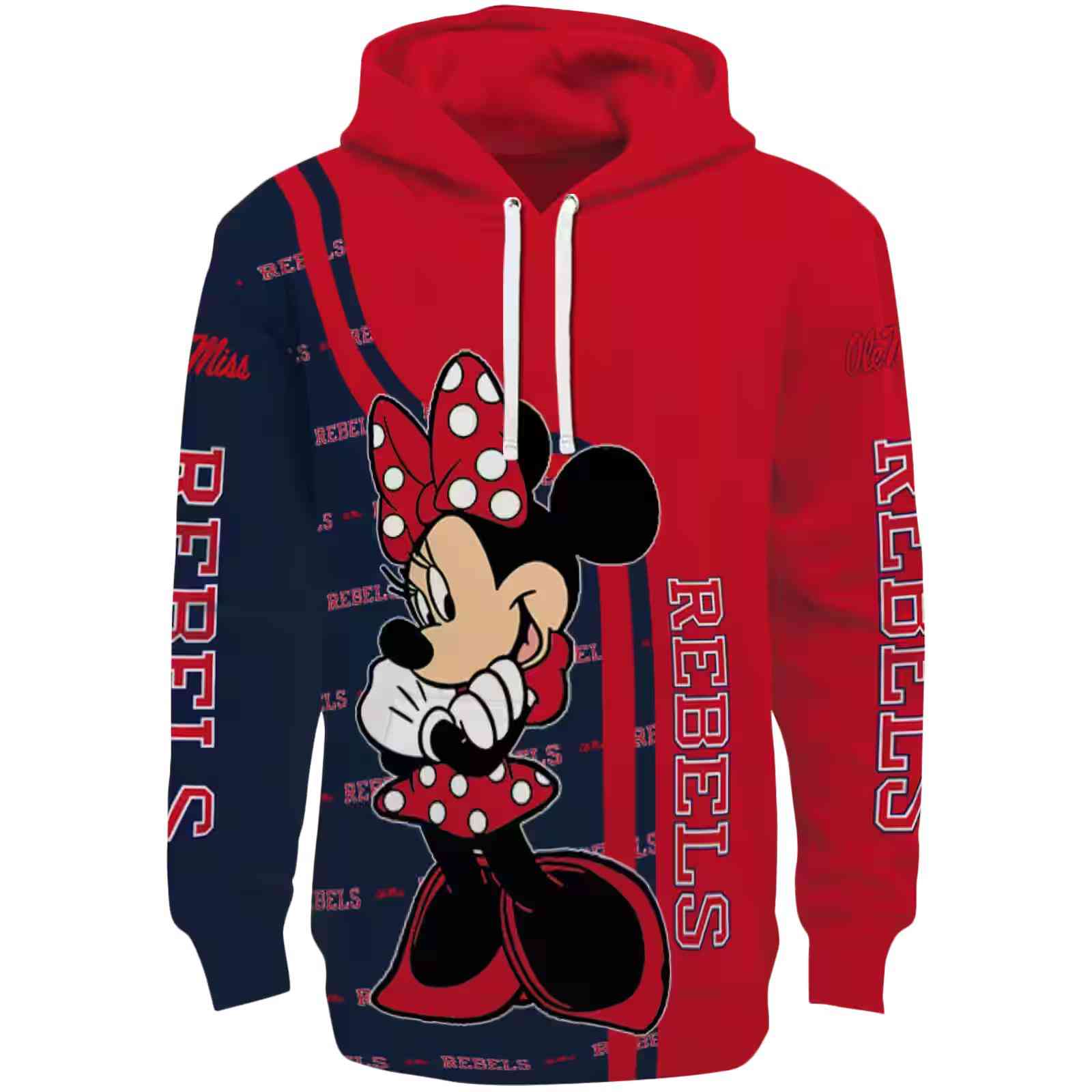 Ole Miss Rebels Minnie Mouse Red Hoodie