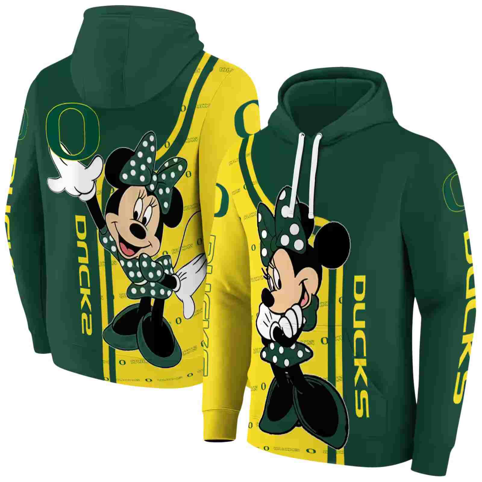 oregon ducks minnie mouse green hoodie fashion forward