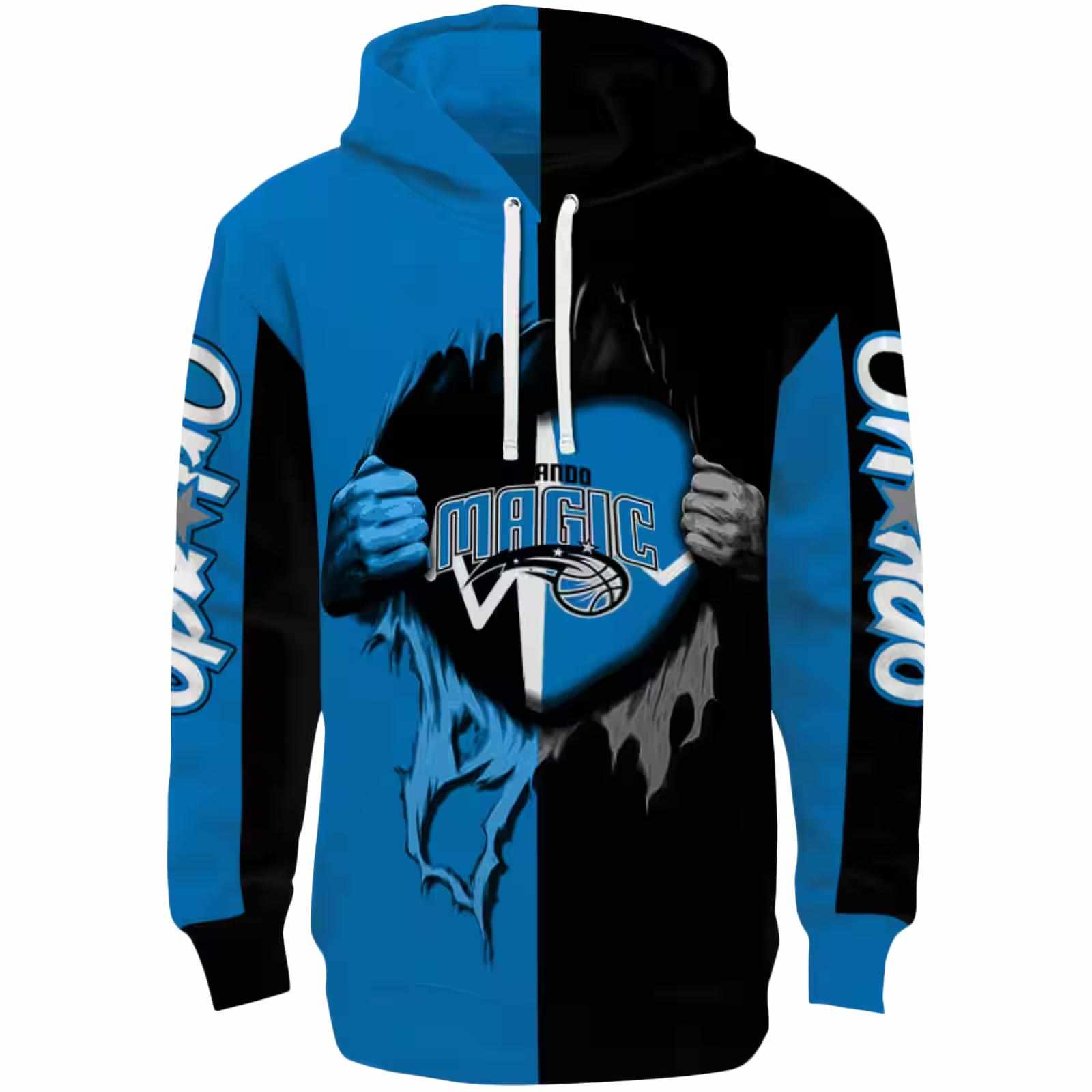 Orlando Magic Heartbeat Graphic Blue Hoodie