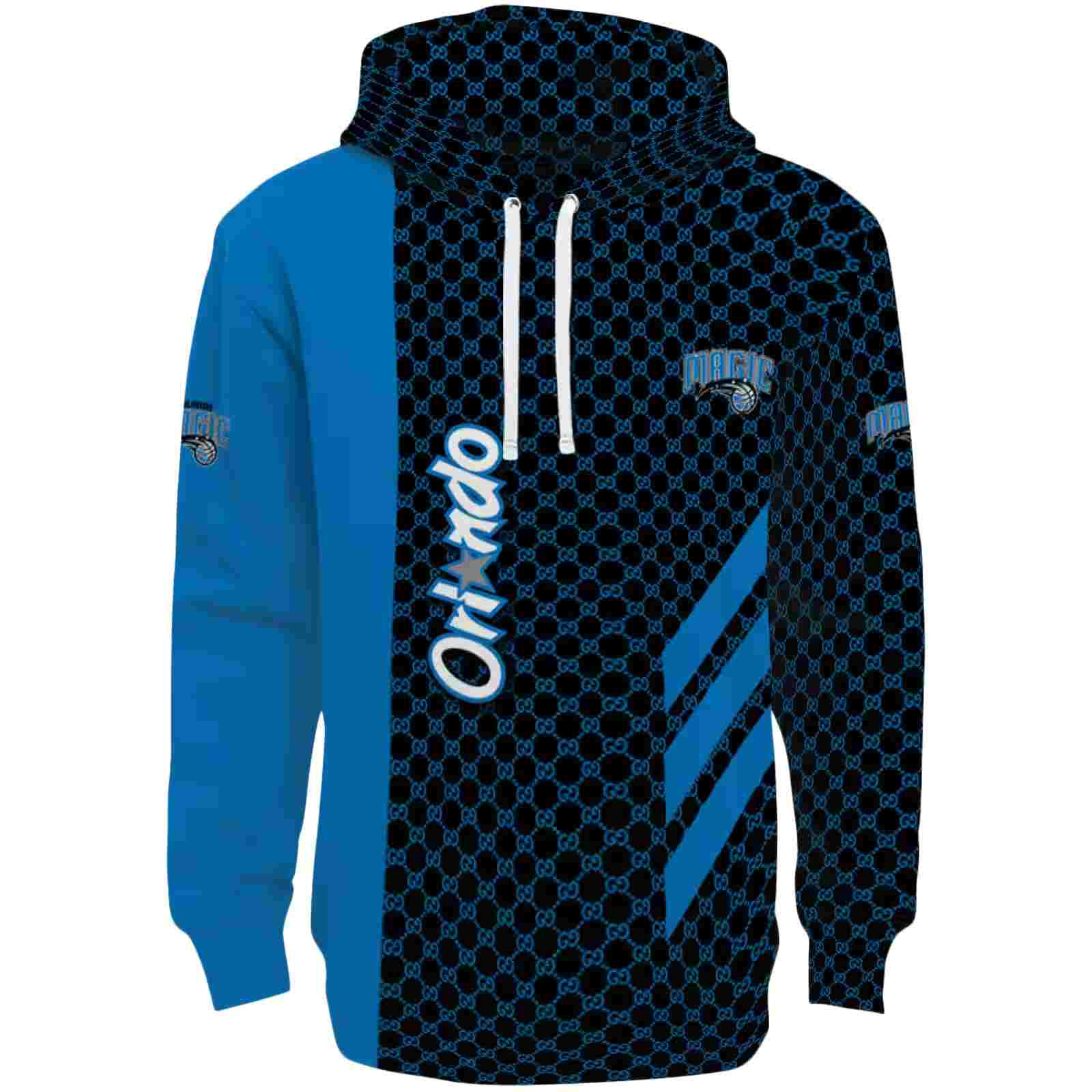 Orlando Magic Monogram Pattern Blue Hoodie