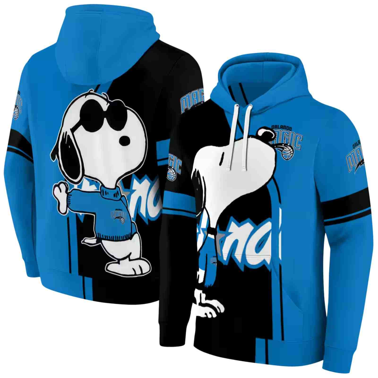 orlando magic playful snoopy blue hoodie fashion forward