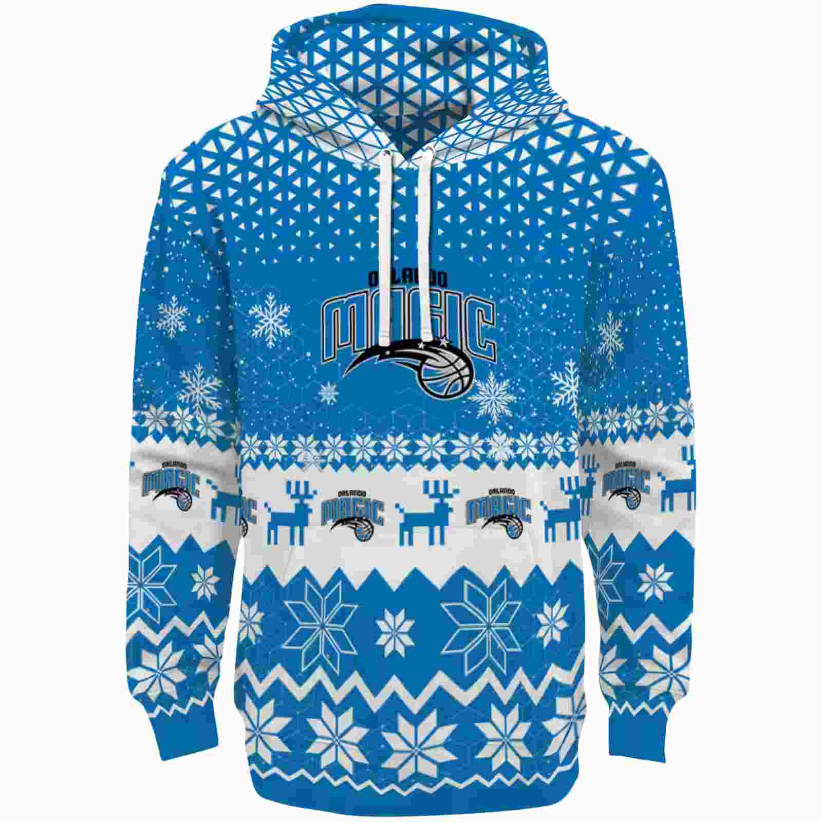 Orlando Magic Reindeer Motif Blue Hoodie