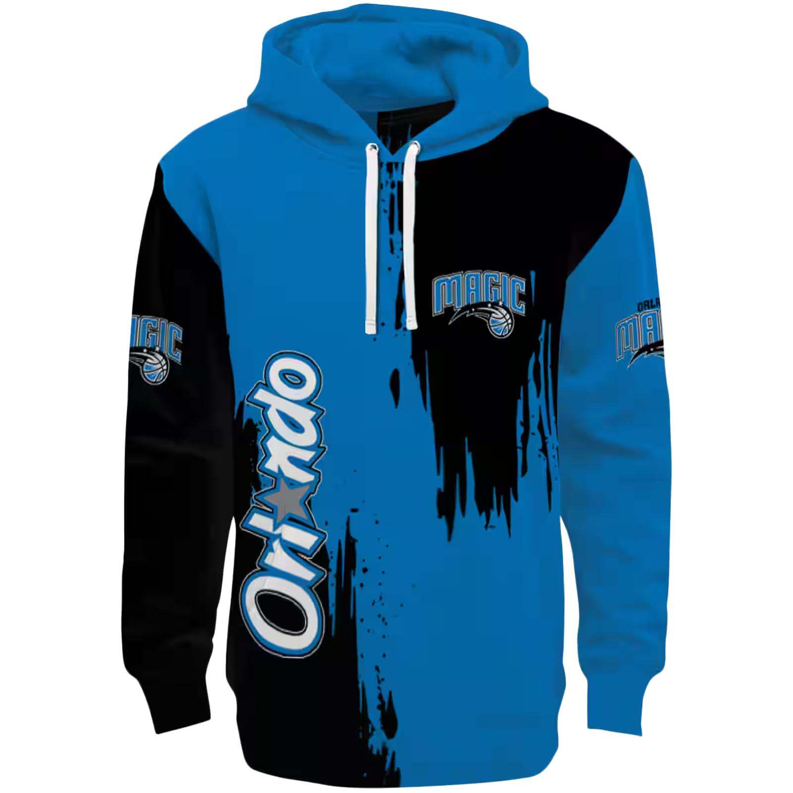 Orlando Magic Splatter Effect Blue Hoodie