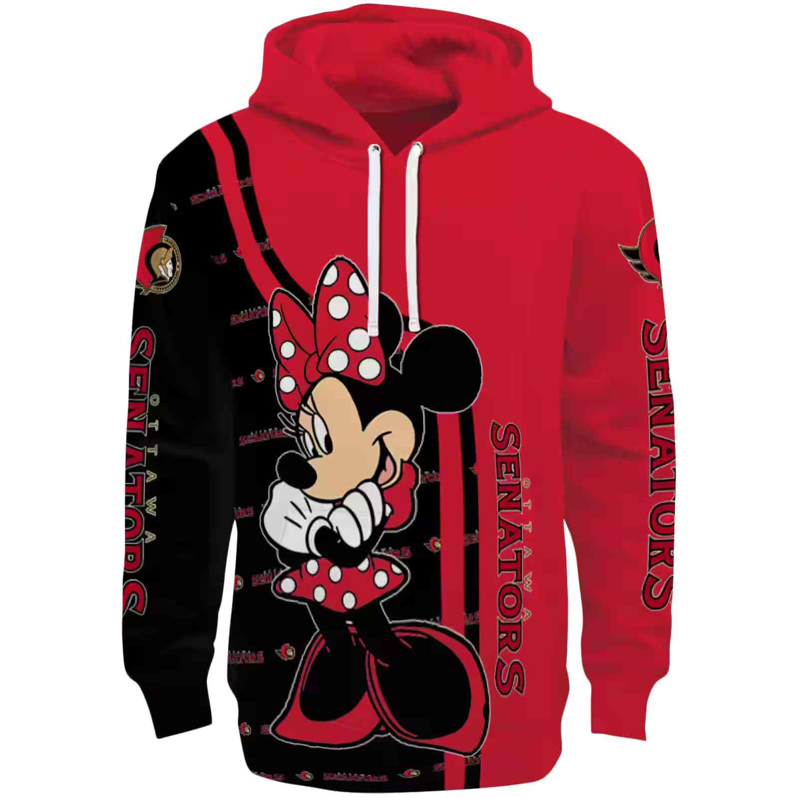 Ottawa Senators Minnie Mouse Red Hoodie