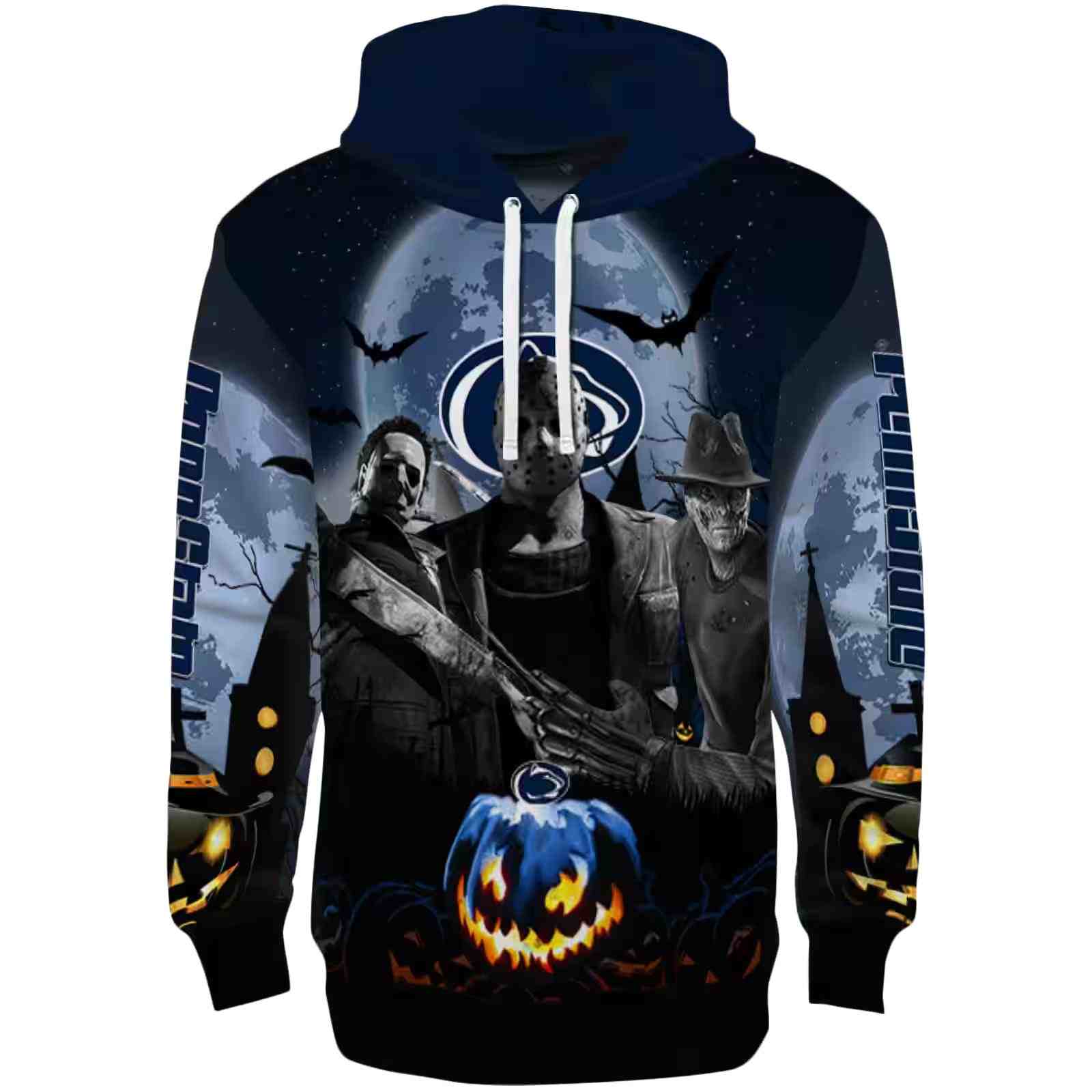 Penn State Nittany Lions Halloween Vibes Blue Black Hoodie