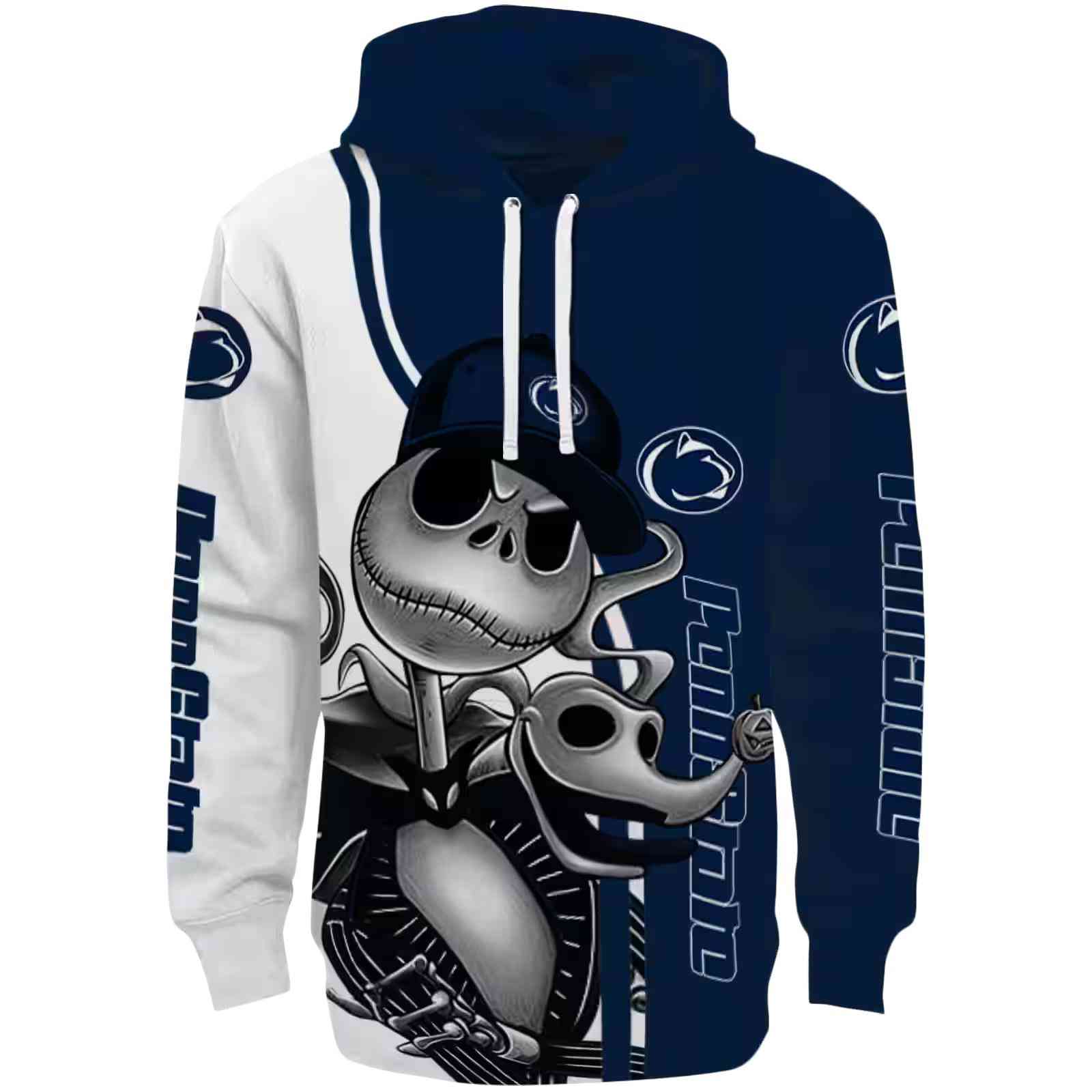 Penn State Nittany Lions Jack Skellington Blue Hoodie