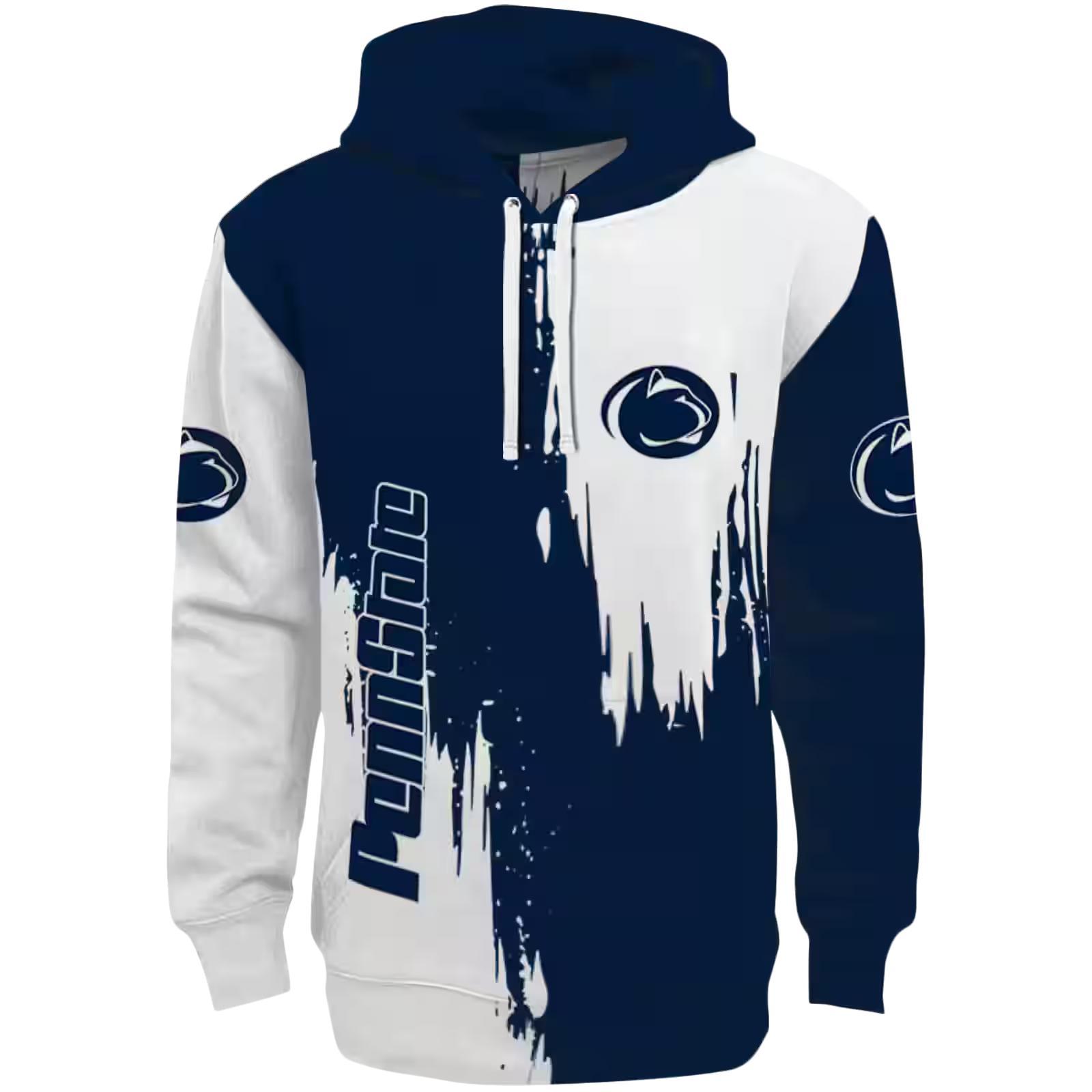Penn State Nittany Lions Splatter Effect Blue Hoodie