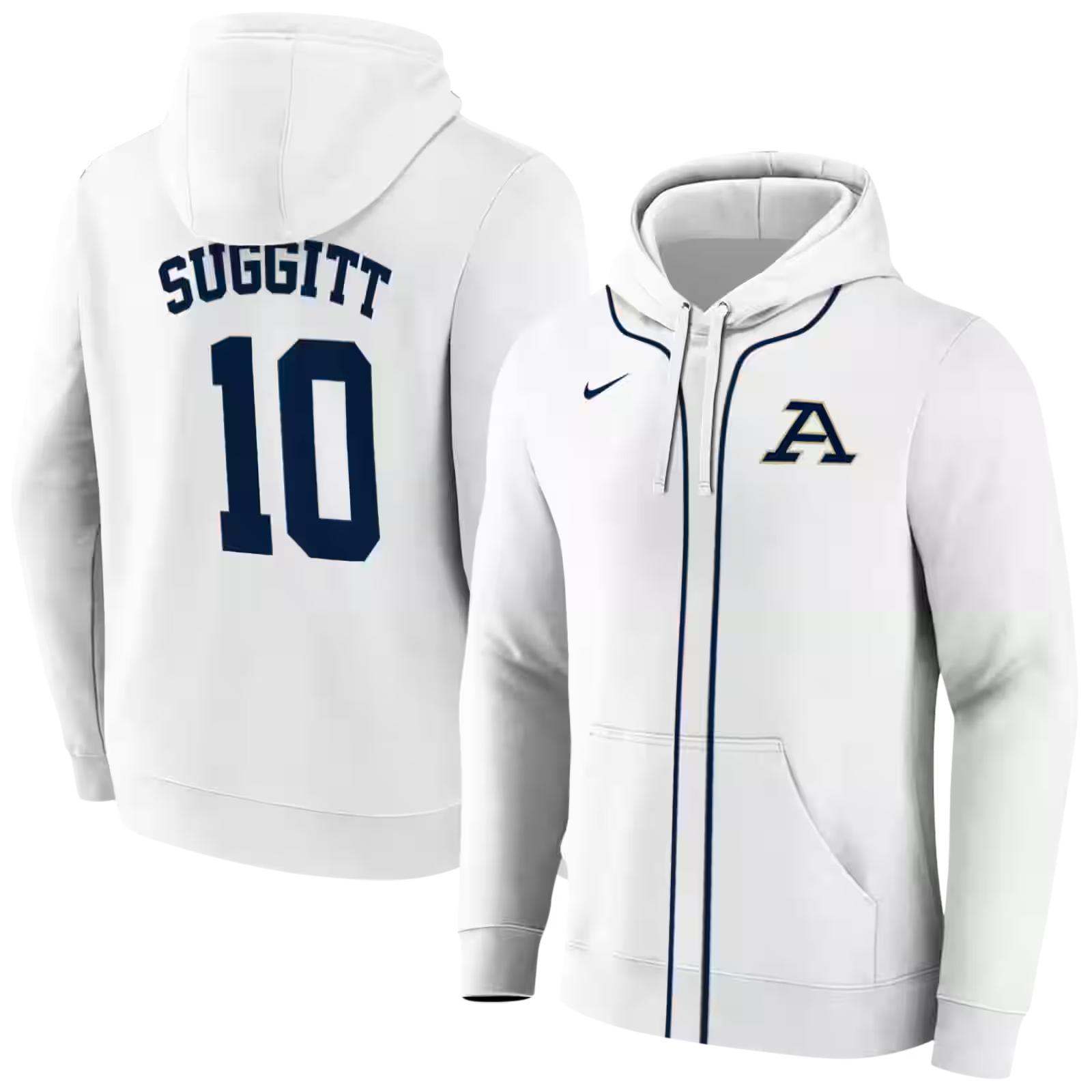 personalized akron zips sporty stripe white hoodie fashion forward