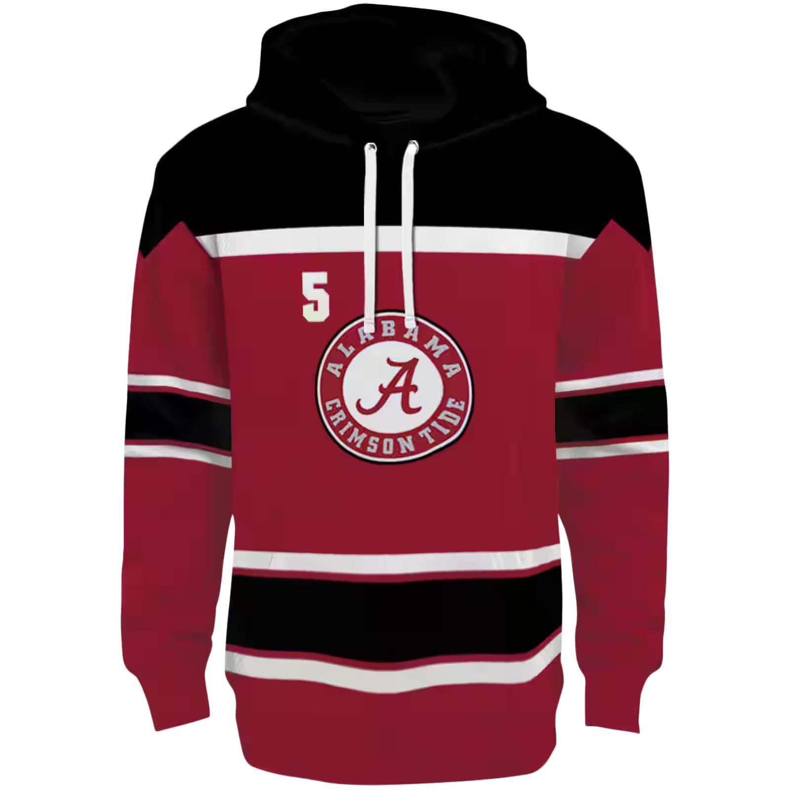 Personalized Alabama Crimson Tide Striped Pattern Crimson Hoodie