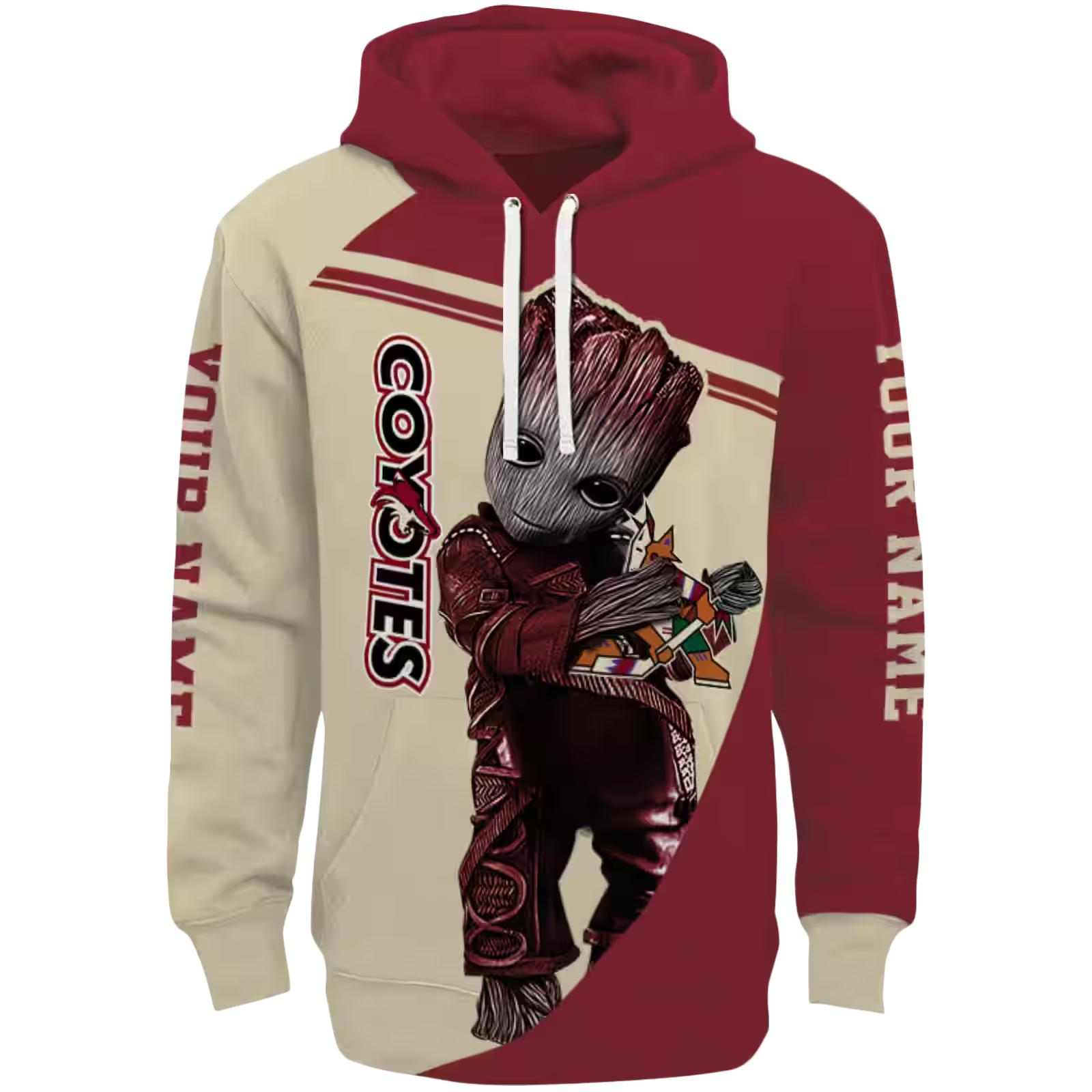 Personalized Arizona Coyotes Groot Red Hoodie