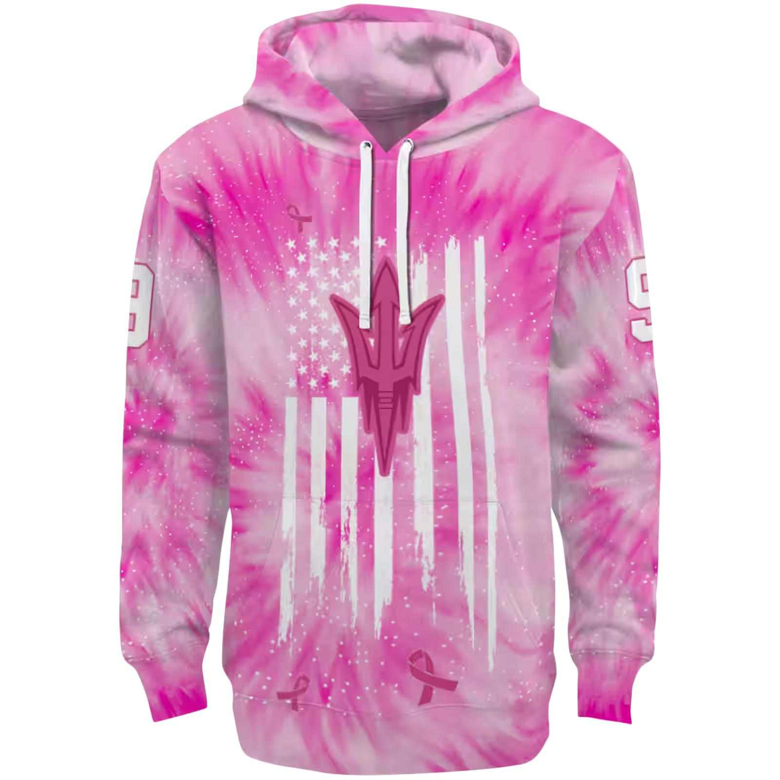 Personalized Arizona State Sun Devils Cancer Support Pink Hoodie