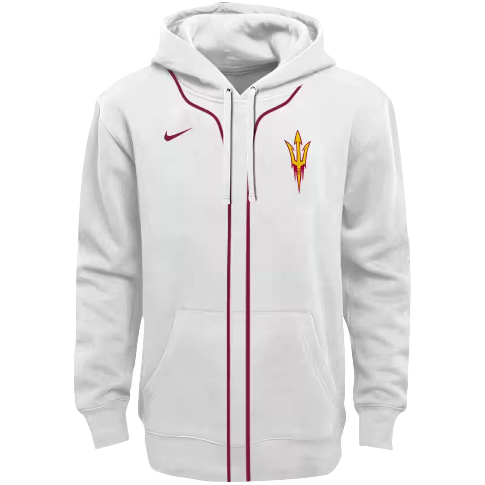 Personalized Arizona State Sun Devils Sporty Stripe White Hoodie