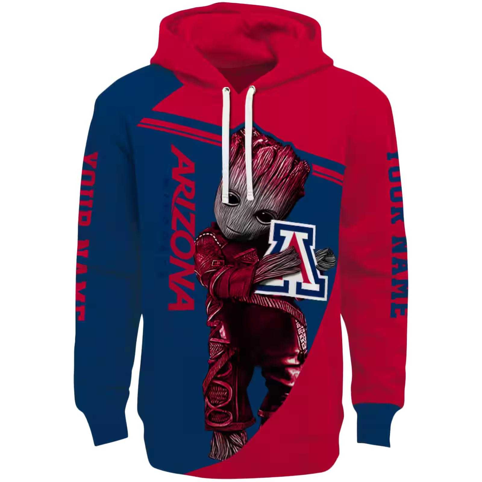 Personalized Arizona Wildcats Groot Red Hoodie