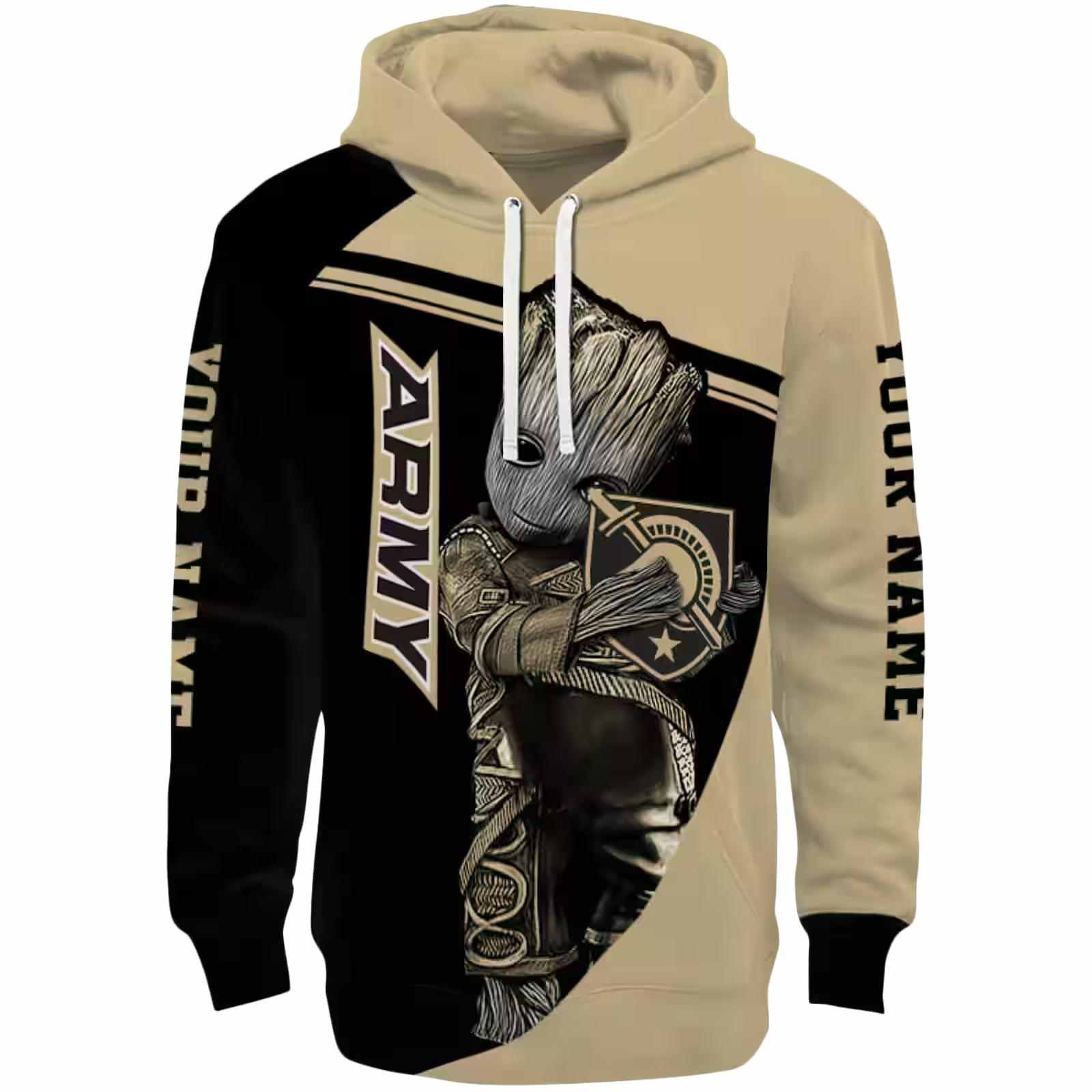 Personalized Army Black Knights Groot Gold Hoodie