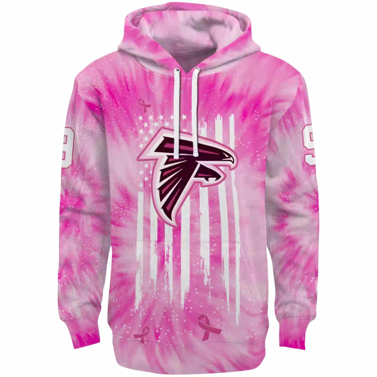 Personalized Atlanta Falcons Cancer Support Pink Hoodie